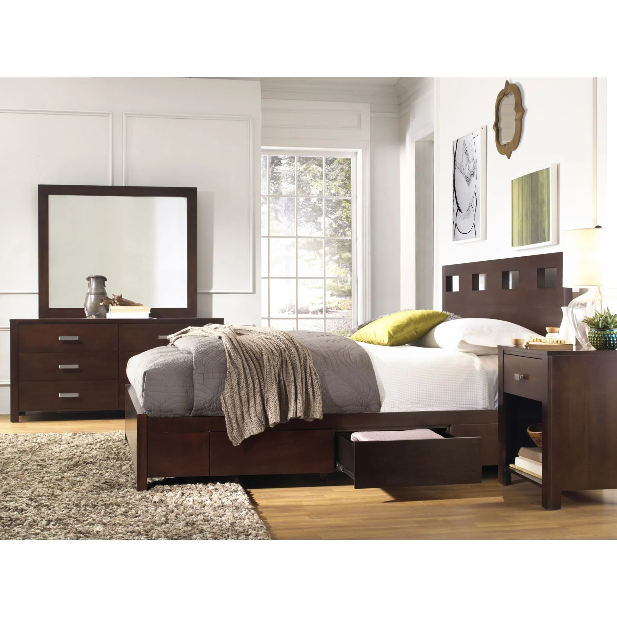 Riva Wood Storage Bed in Chocolate Brown - Image 8