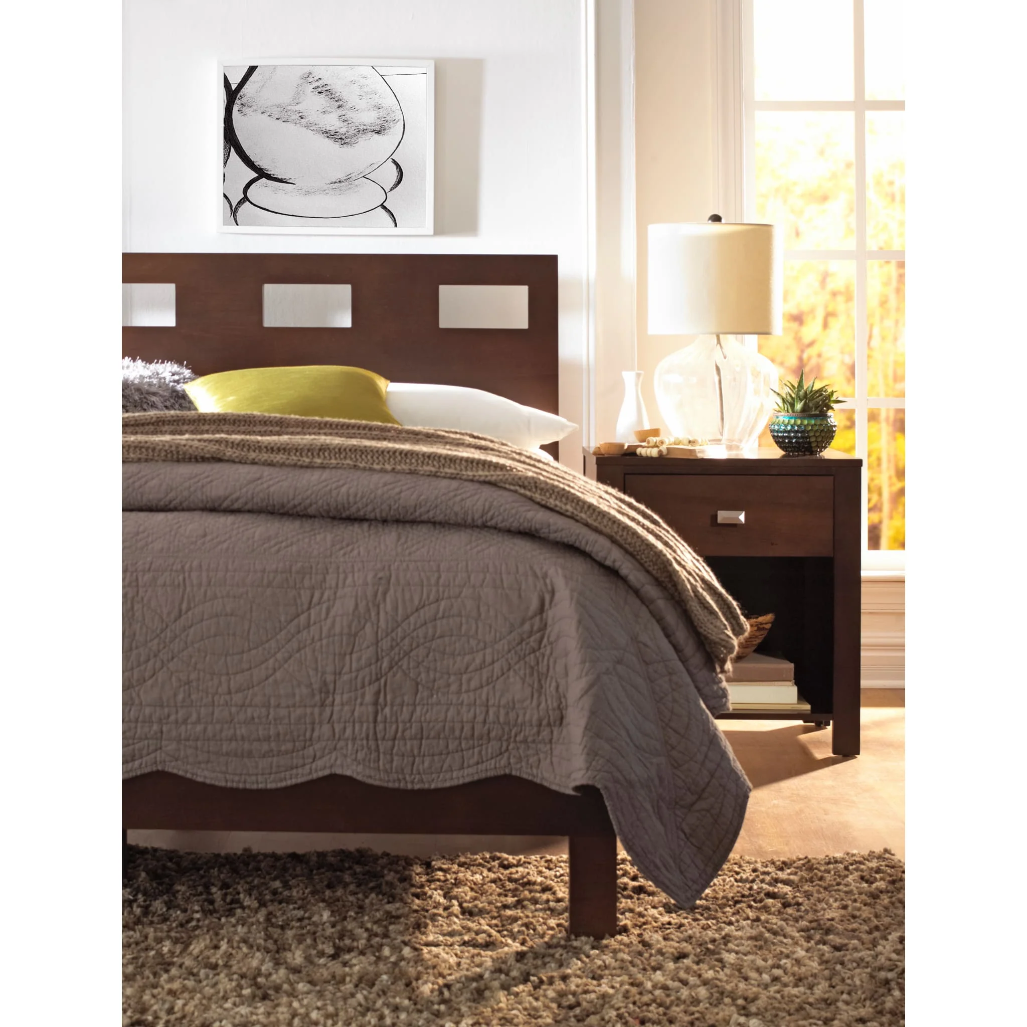 Riva Wood Bed in Chocolate Brown - Image 3
