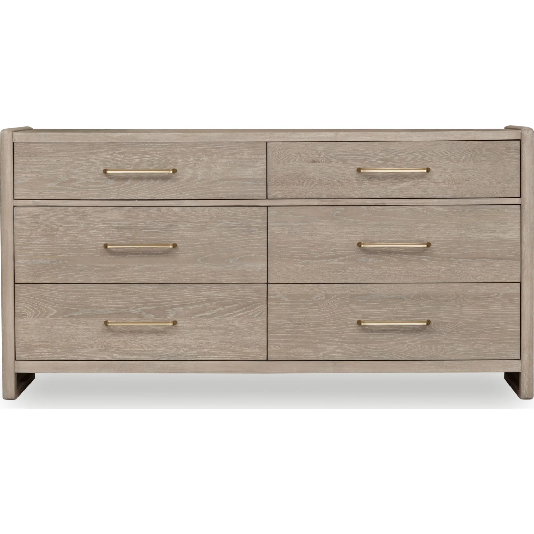 Gardenia Six Drawer Oak Wood Dresser in Chai - Image 12