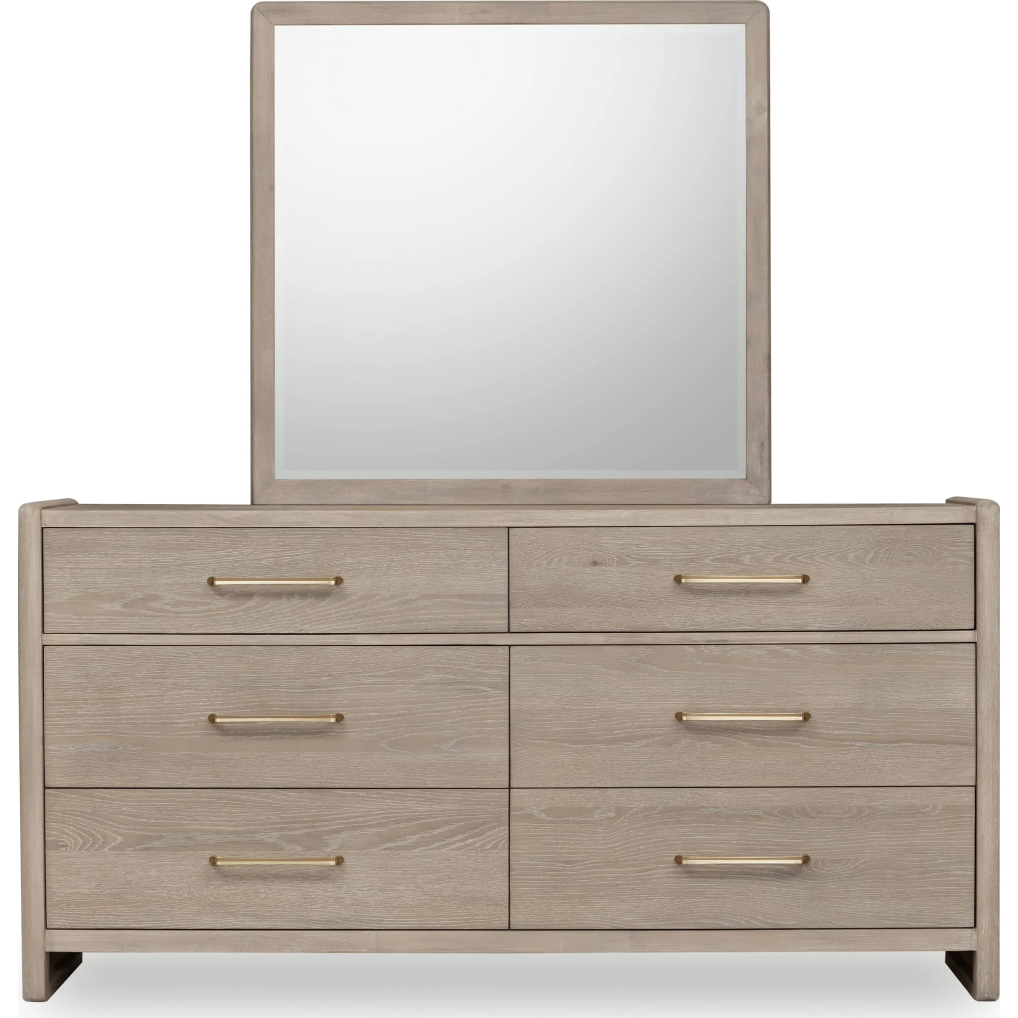 Gardenia Six Drawer Oak Wood Dresser in Chai - Image 3