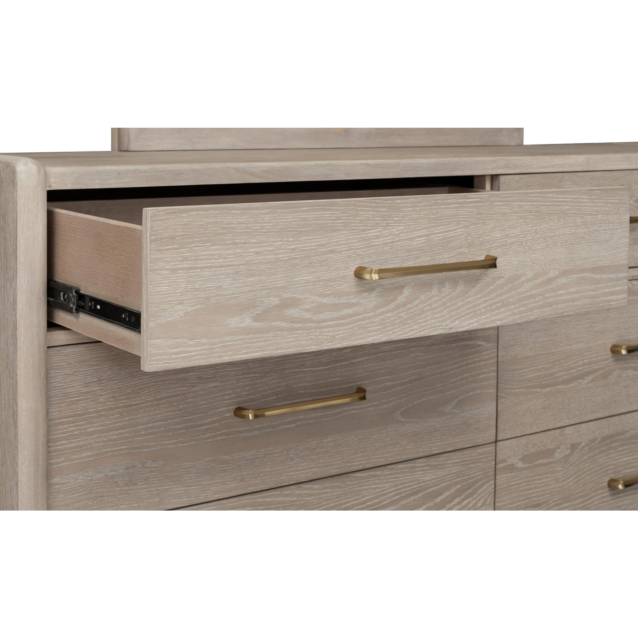 Gardenia Six Drawer Oak Wood Dresser in Chai - Image 8