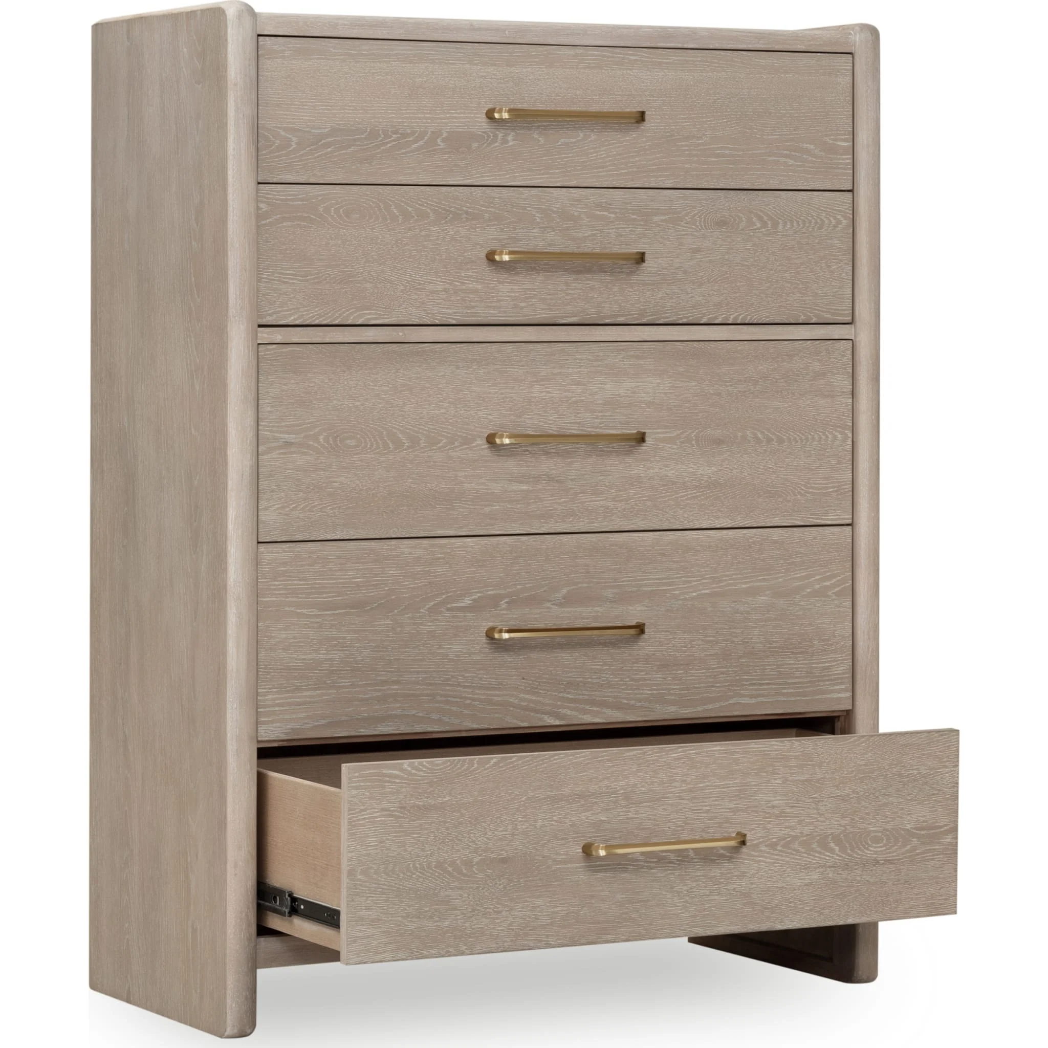 Gardenia Five Drawer Oak Wood Chest in Chai - Image 4