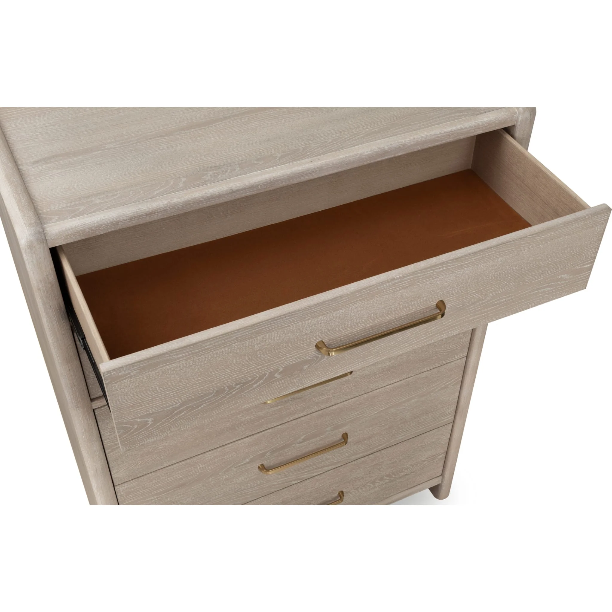 Gardenia Five Drawer Oak Wood Chest in Chai - Image 6