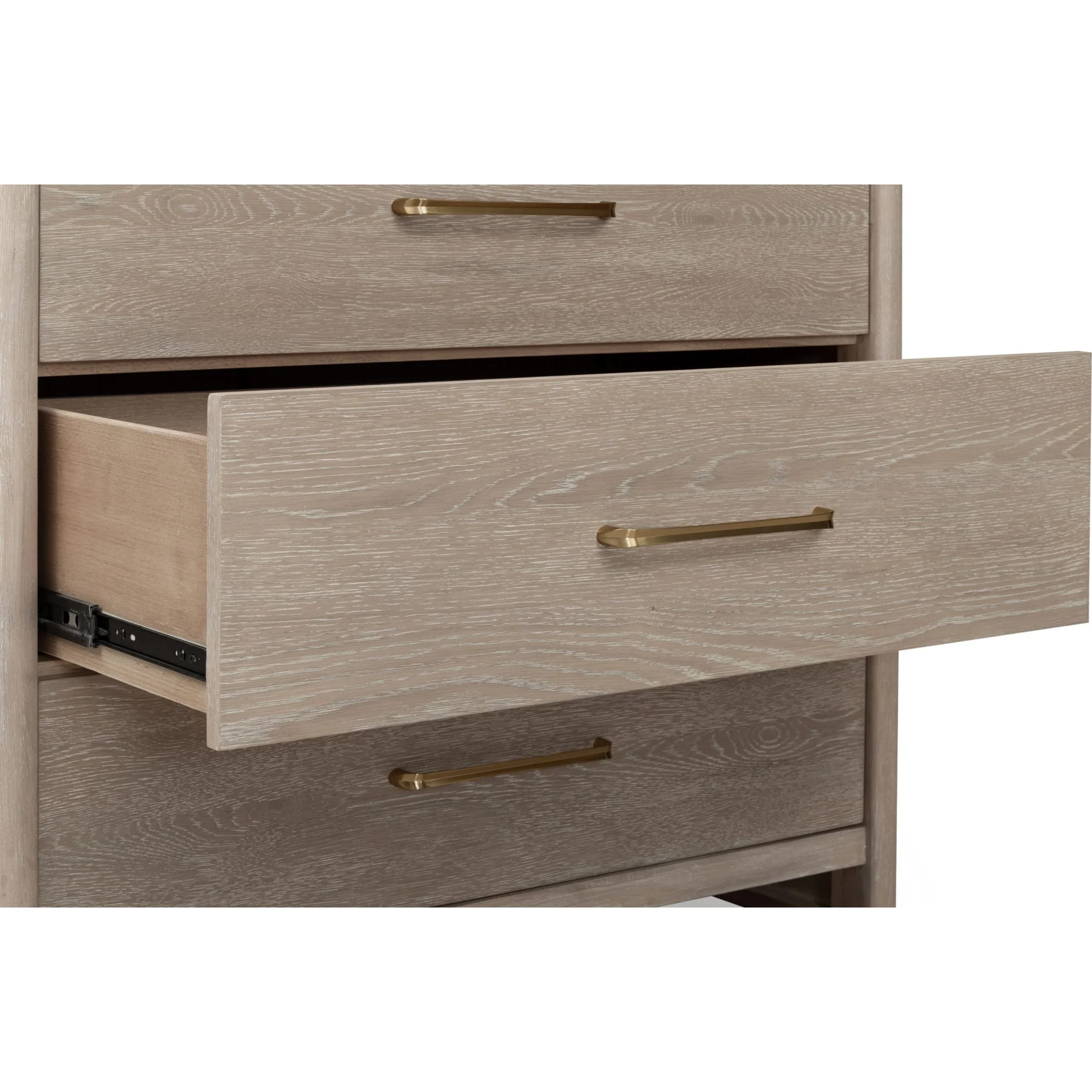 Gardenia Five Drawer Oak Wood Chest in Chai - Image 8