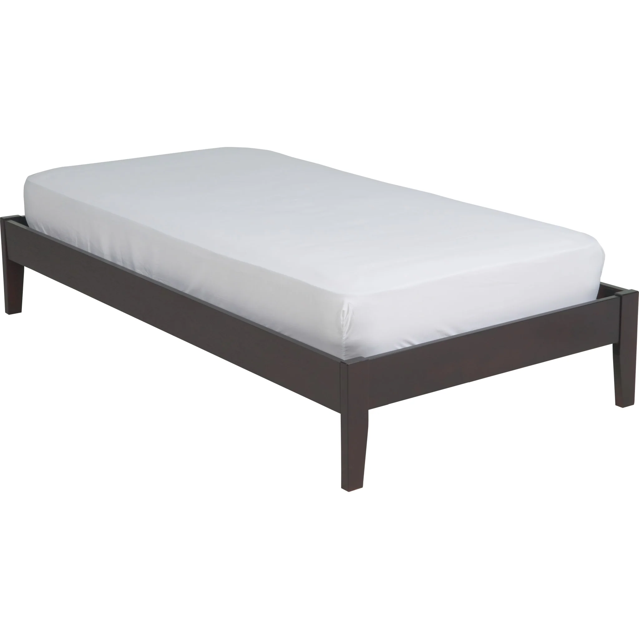Simple Wood Platform Bed in Espresso - Image 5