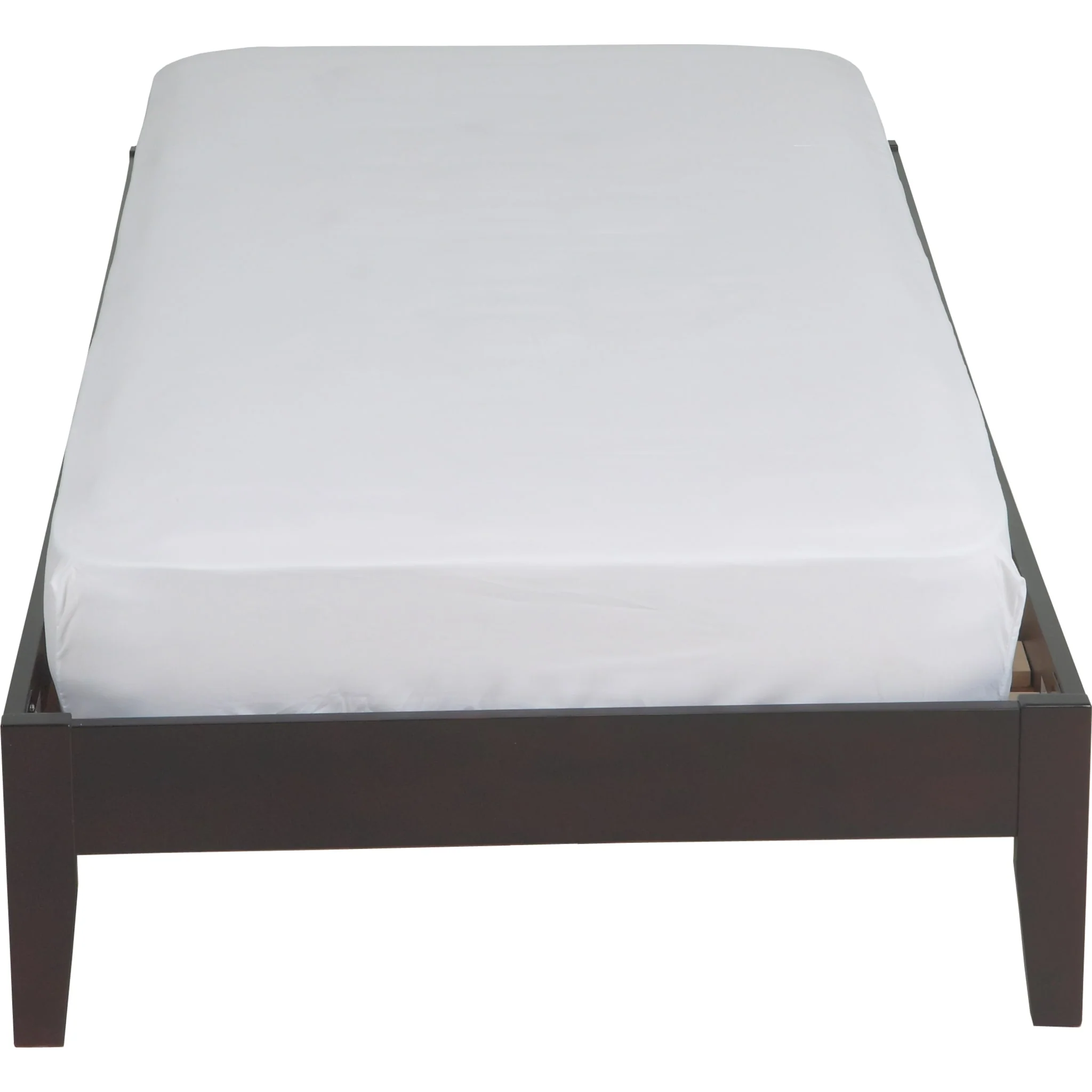 Simple Wood Platform Bed in Espresso - Image 6