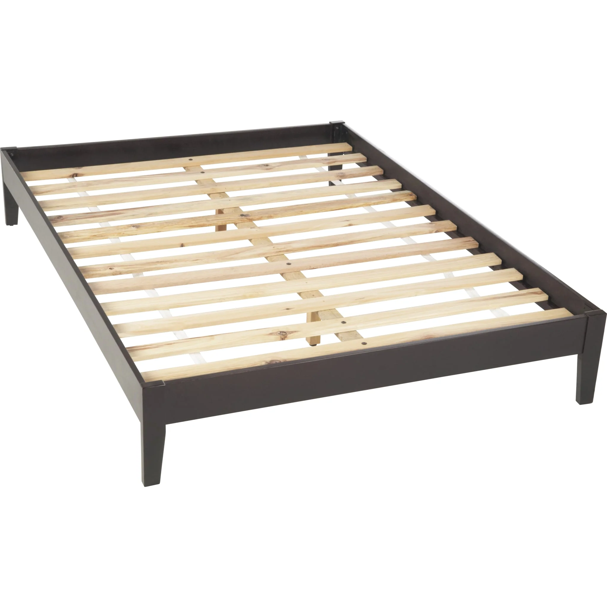 Simple Wood Platform Bed in Espresso - Image 8