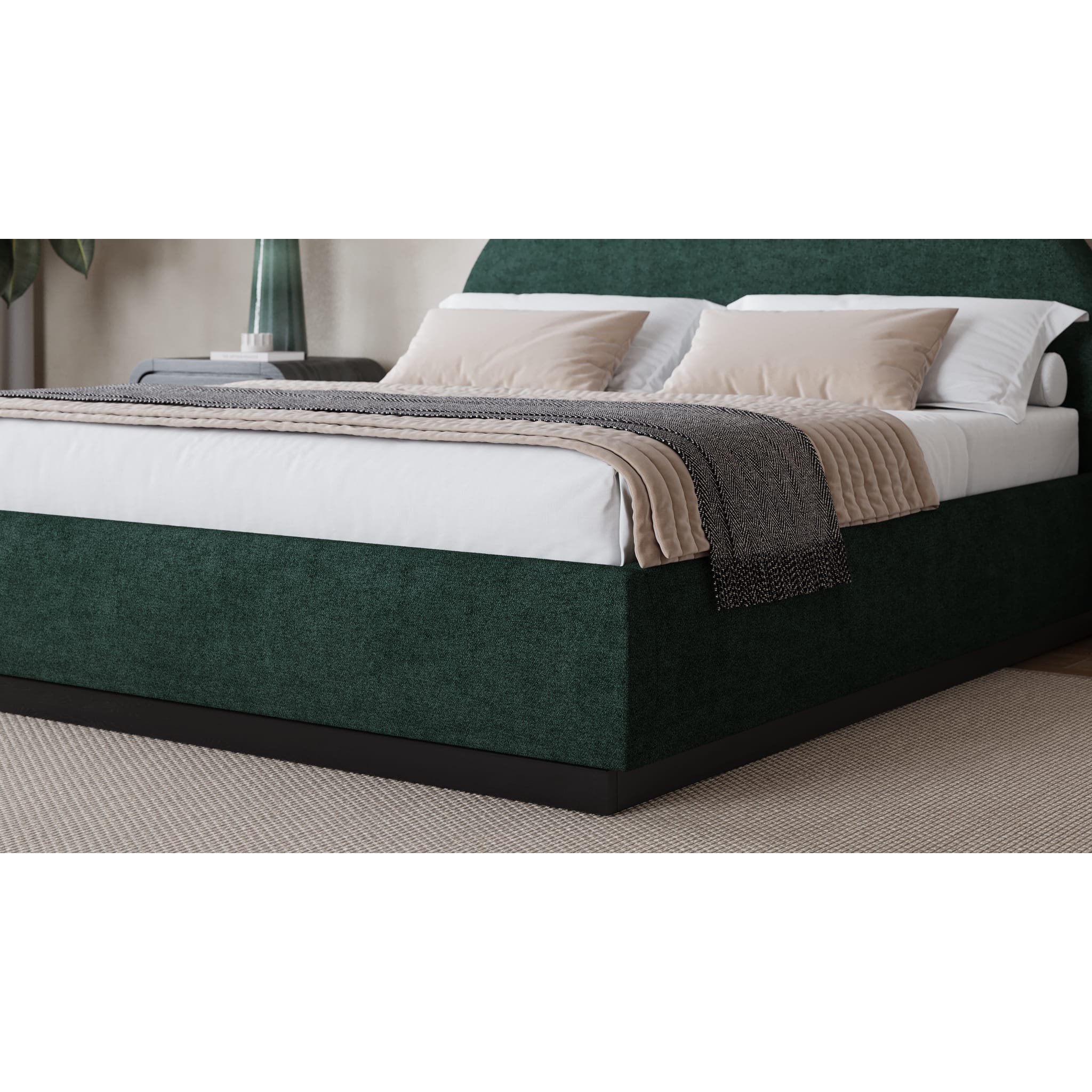 Flex Upholstered Bed in Emerald Chenille (2026) - Image 3