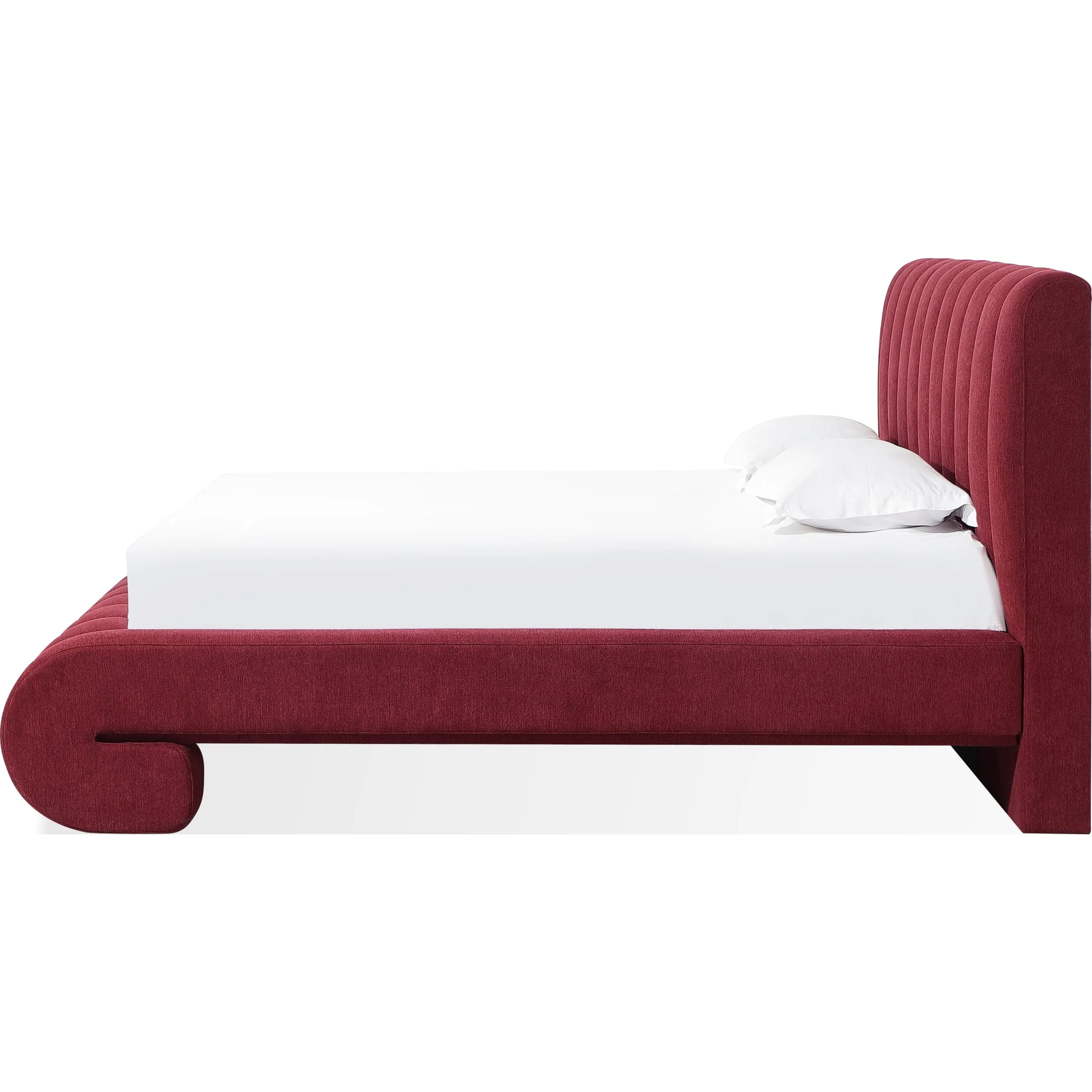 Savage Maximalist Upholstered Bed in Ruby Chenille - Image 6