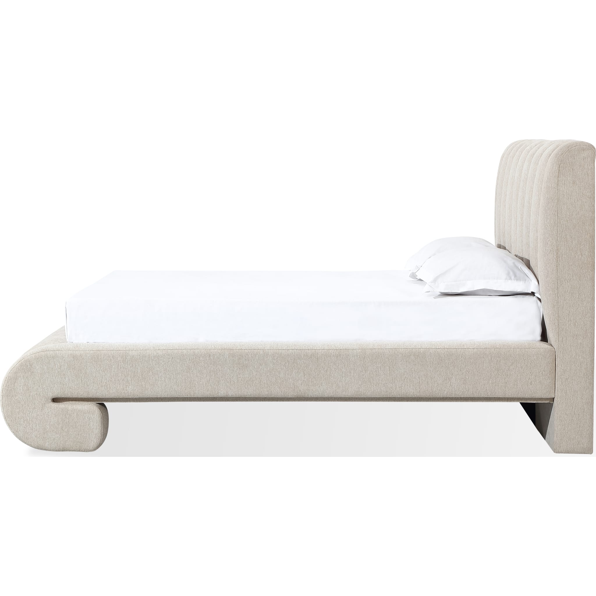 Savage Maximalist Upholstered Bed in Sandy Chenille - Image 6