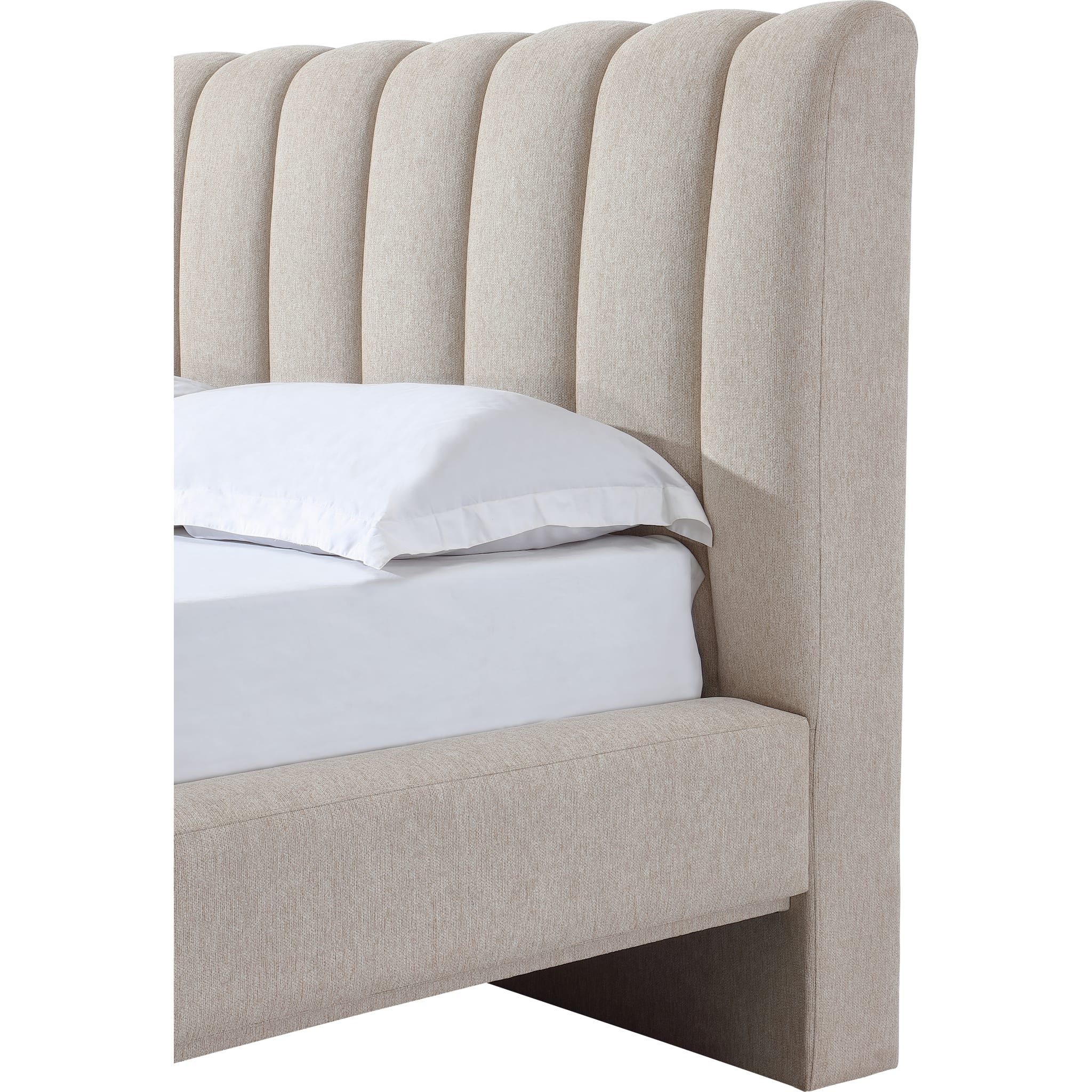 Savage Maximalist Upholstered Bed in Sandy Chenille - Image 7