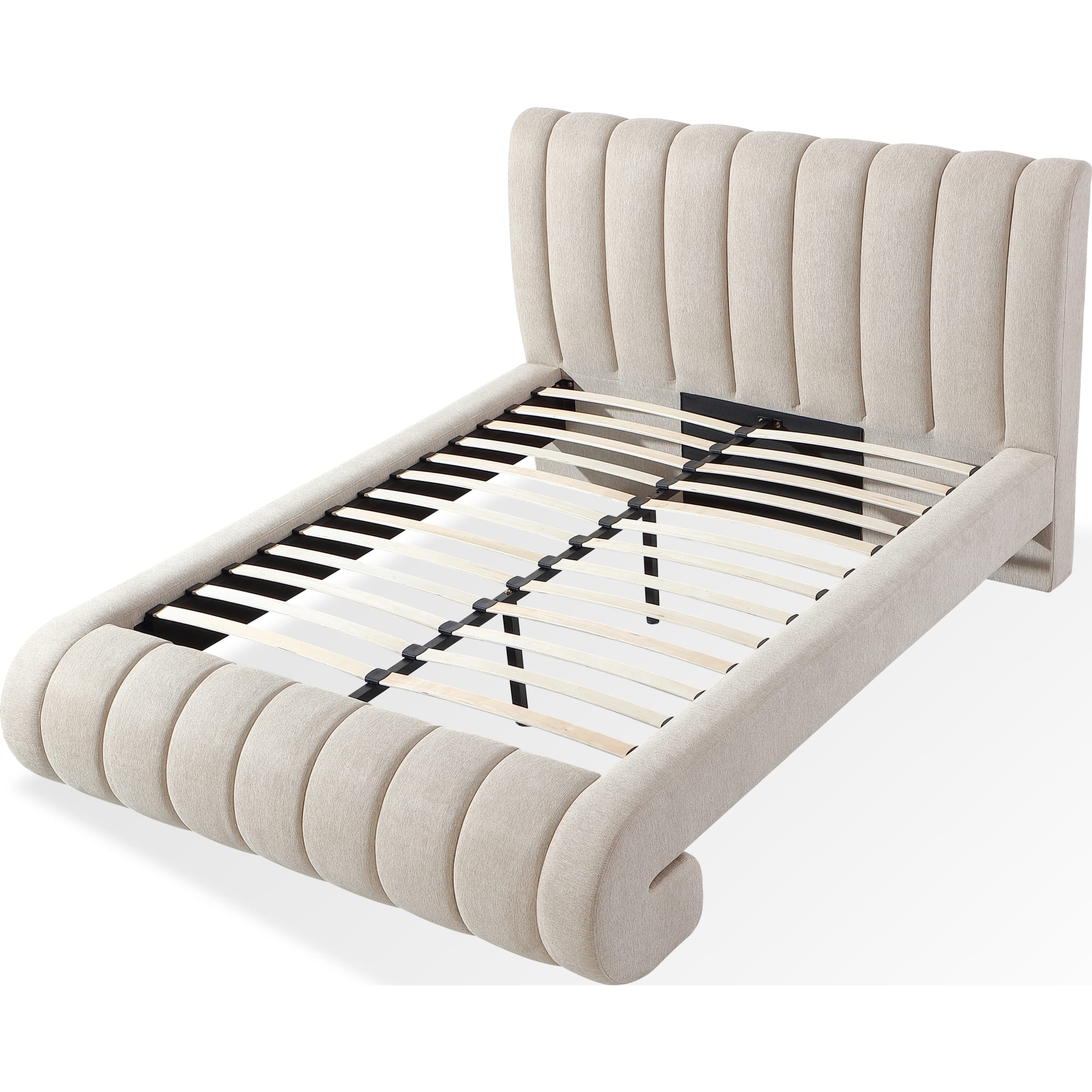 Savage Maximalist Upholstered Bed in Sandy Chenille - Image 9