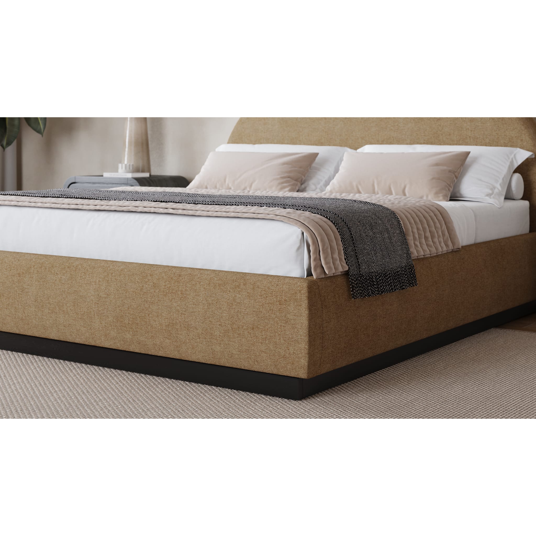 Flex Upholstered Bed in Porcini Chenille - Image 3
