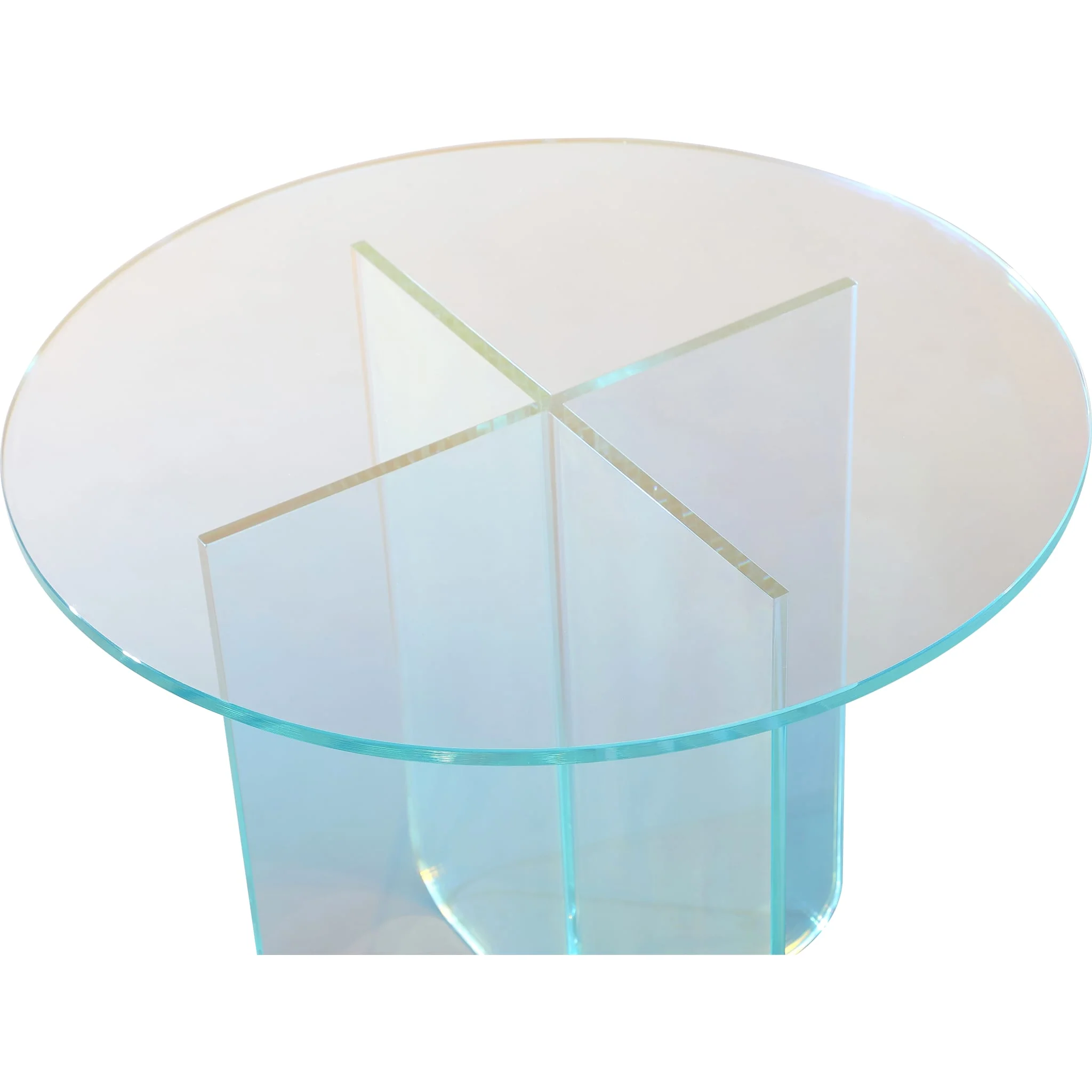 Fomo Large End Table in Iridescent Glass - Image 3