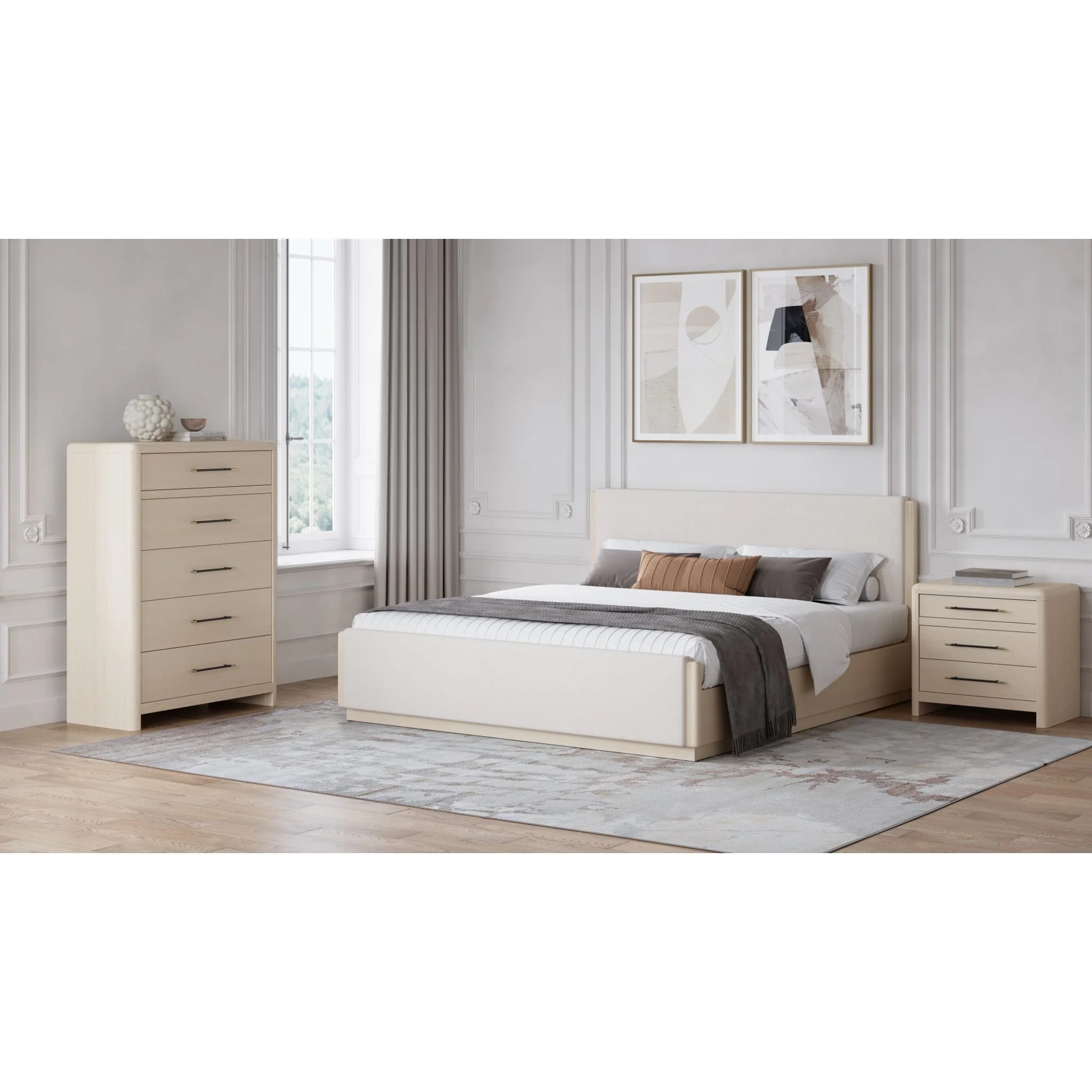 Wallen Uph Bed - Wht Snd - Image 7