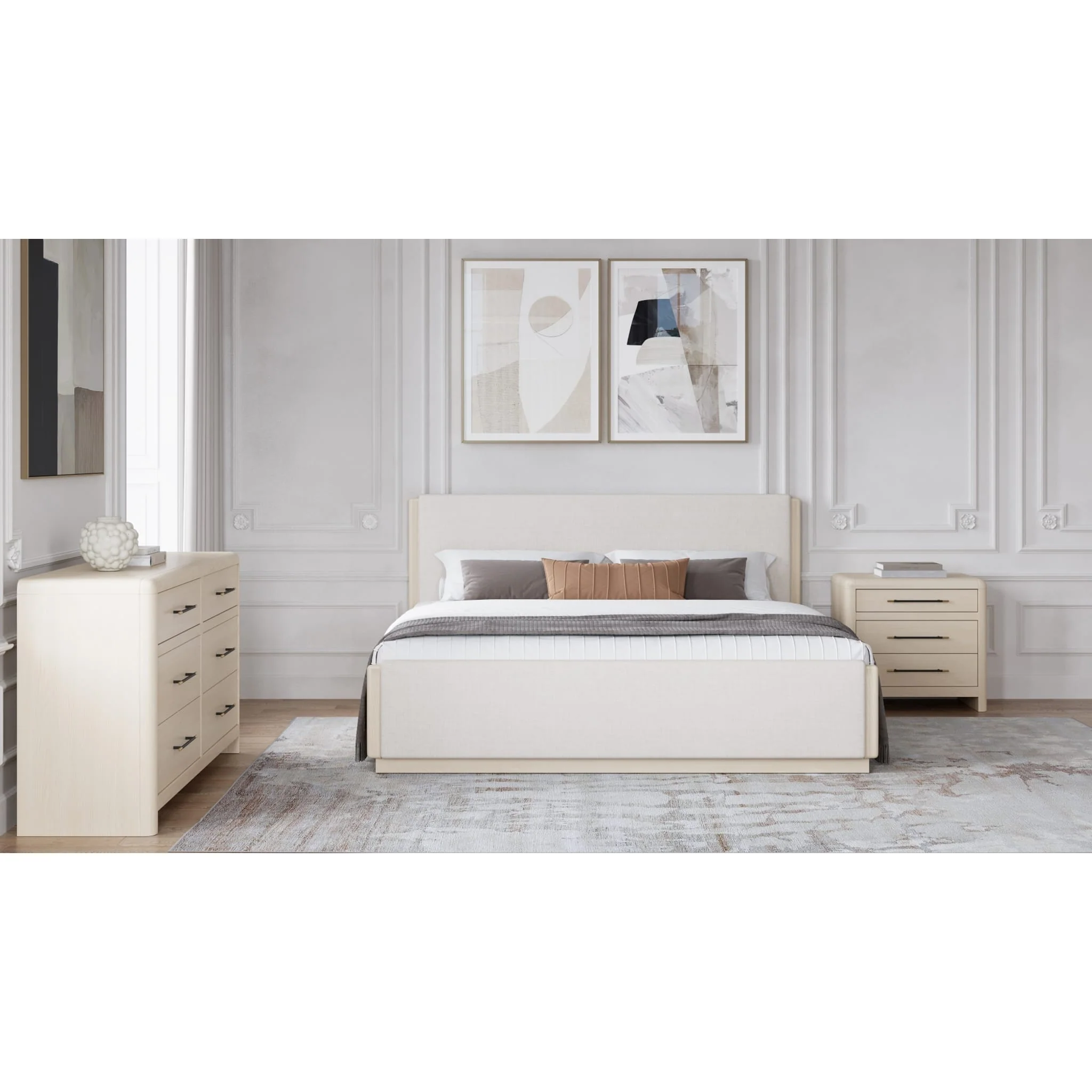 Wallen Uph Bed - Wht Snd - Image 8