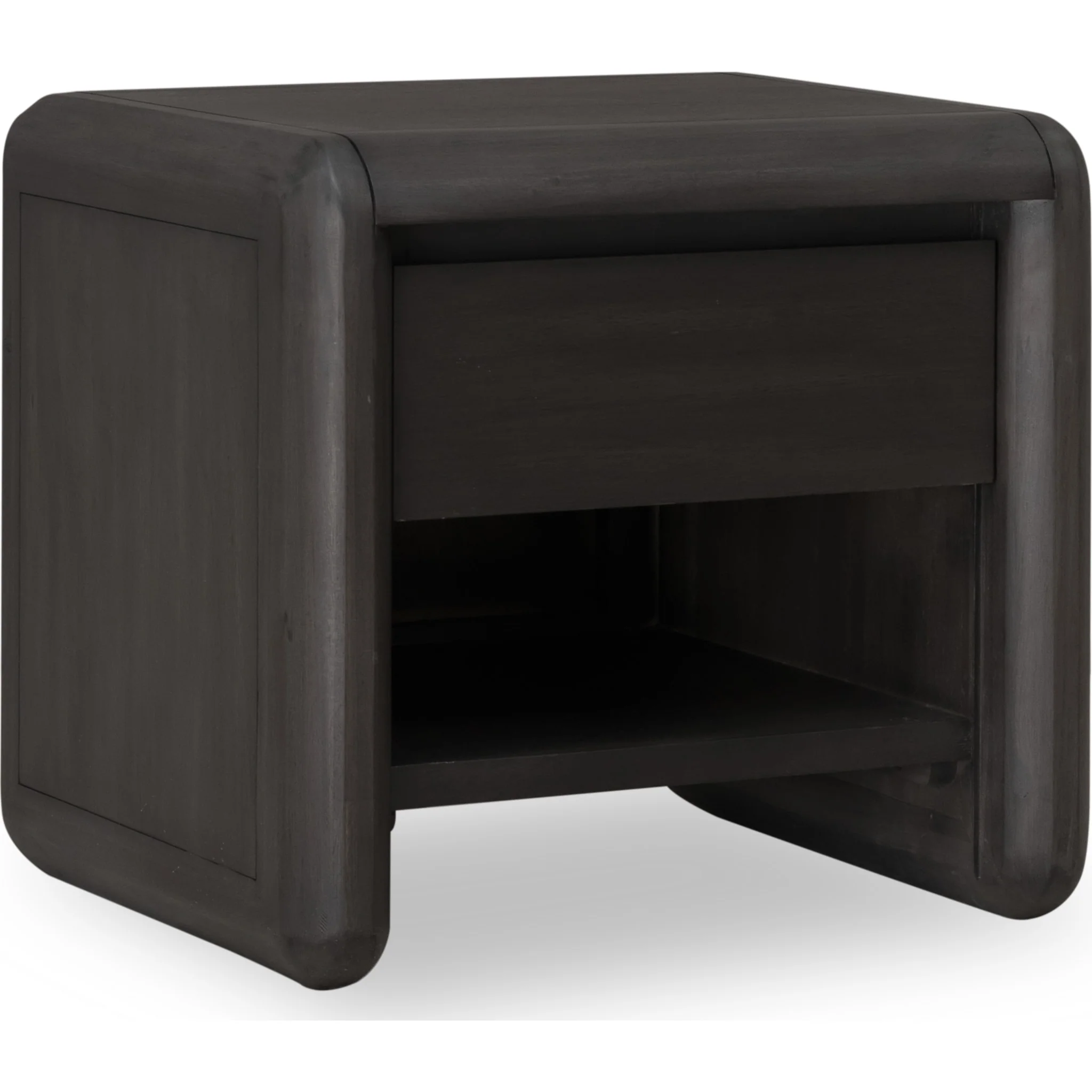 Xolani One Drawer Acacia Wood Nightstand in Jaguar - Image 3