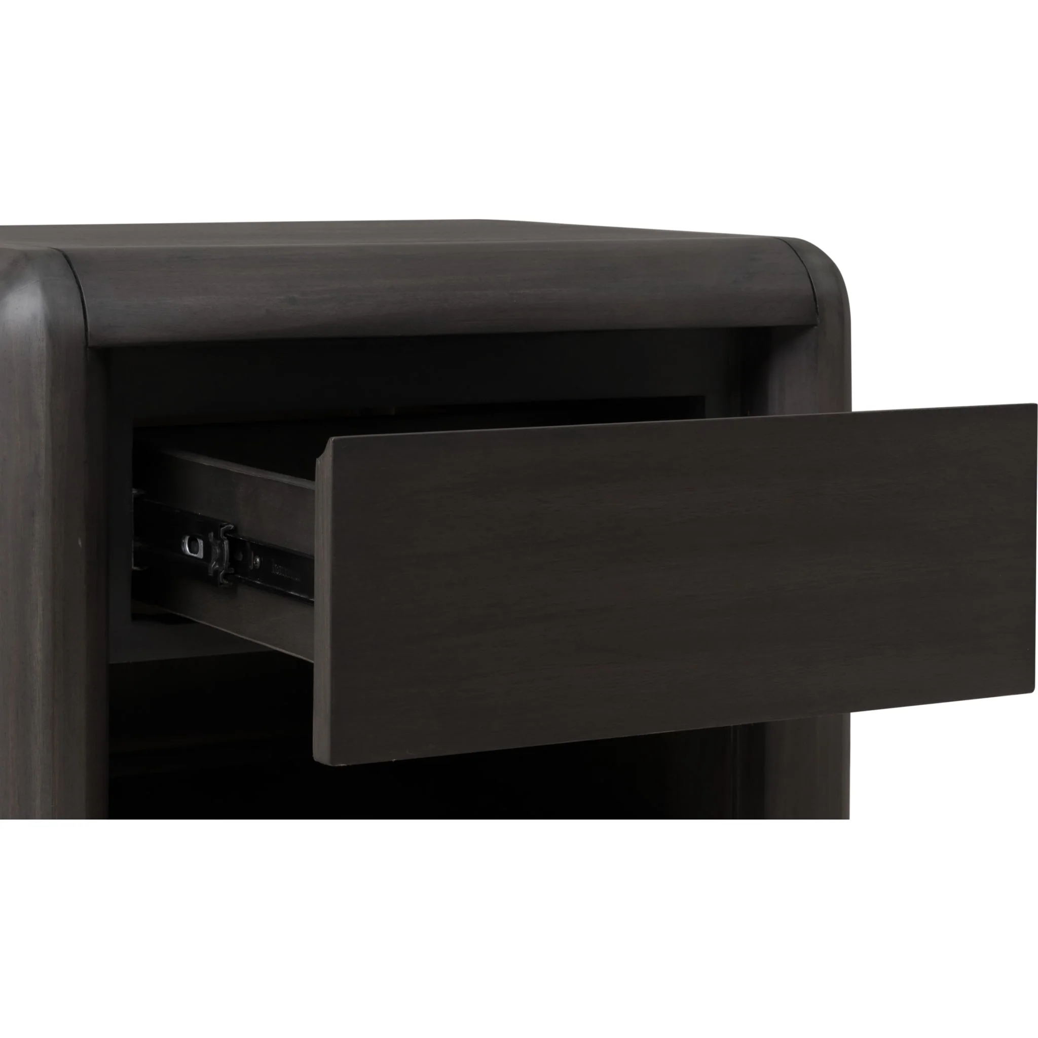 Xolani One Drawer Acacia Wood Nightstand in Jaguar - Image 4