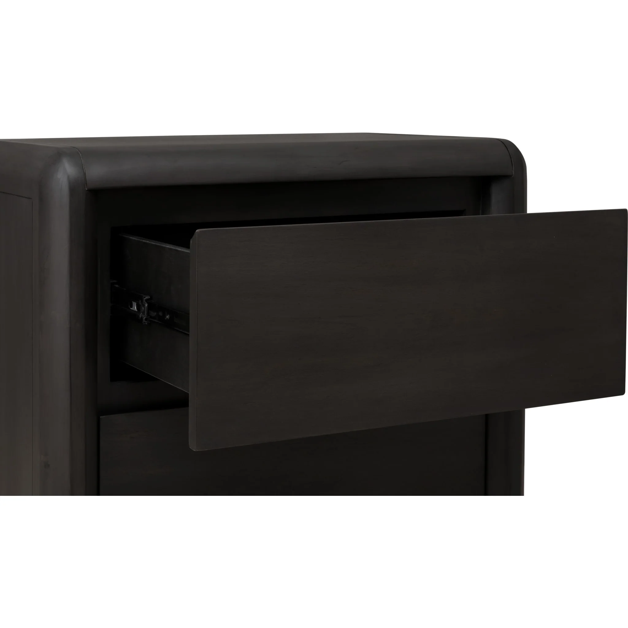 Xolani Two Drawer Acacia Wood Nightstand in Jaguar - Image 4