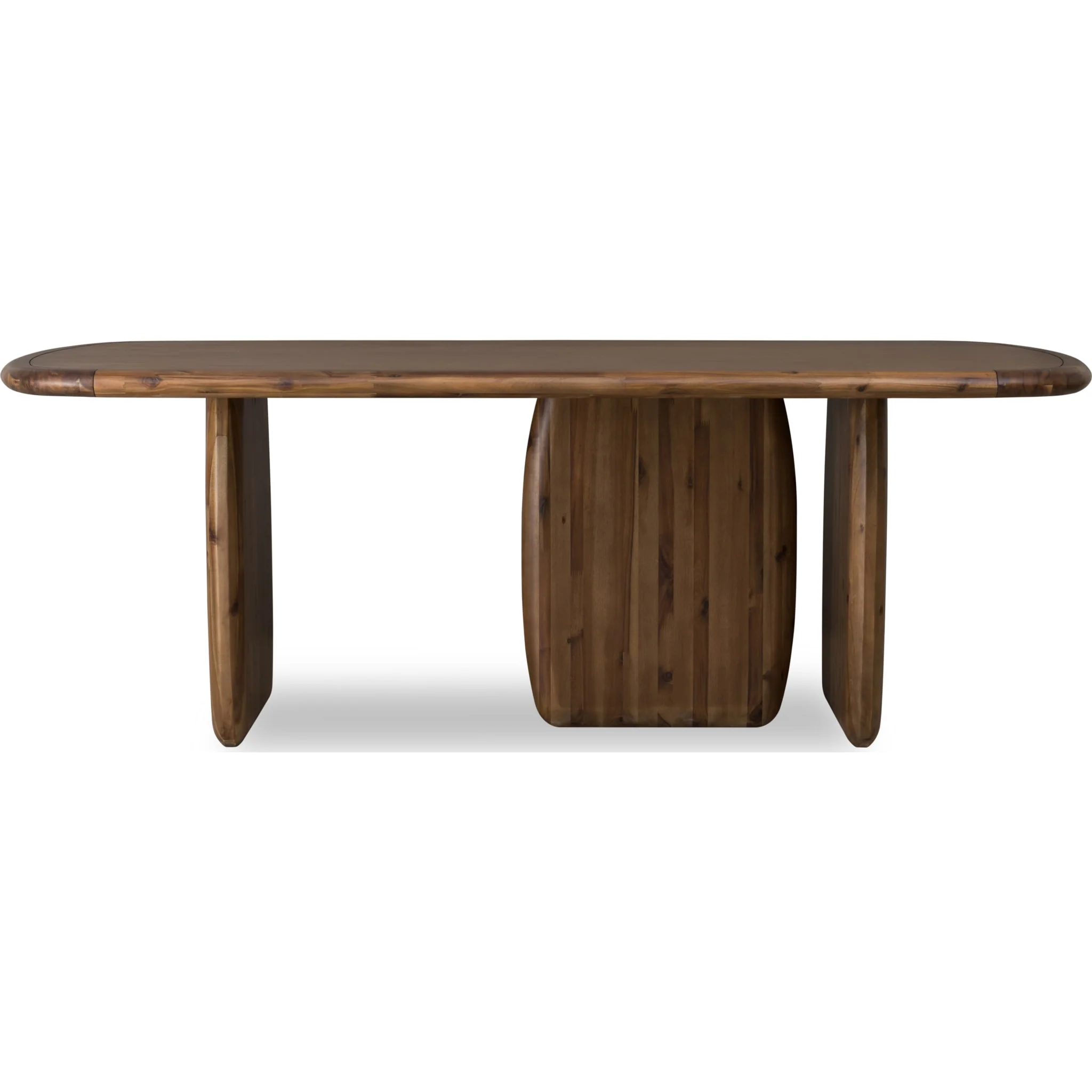 Xolani Rectangular Acacia Wood Pedestal Table in Impala - Image 3