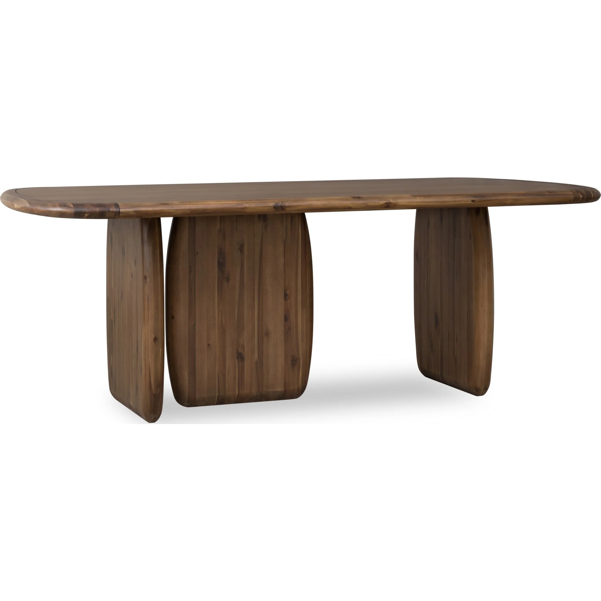 Xolani Rectangular Acacia Wood Pedestal Table in Impala - Image 4
