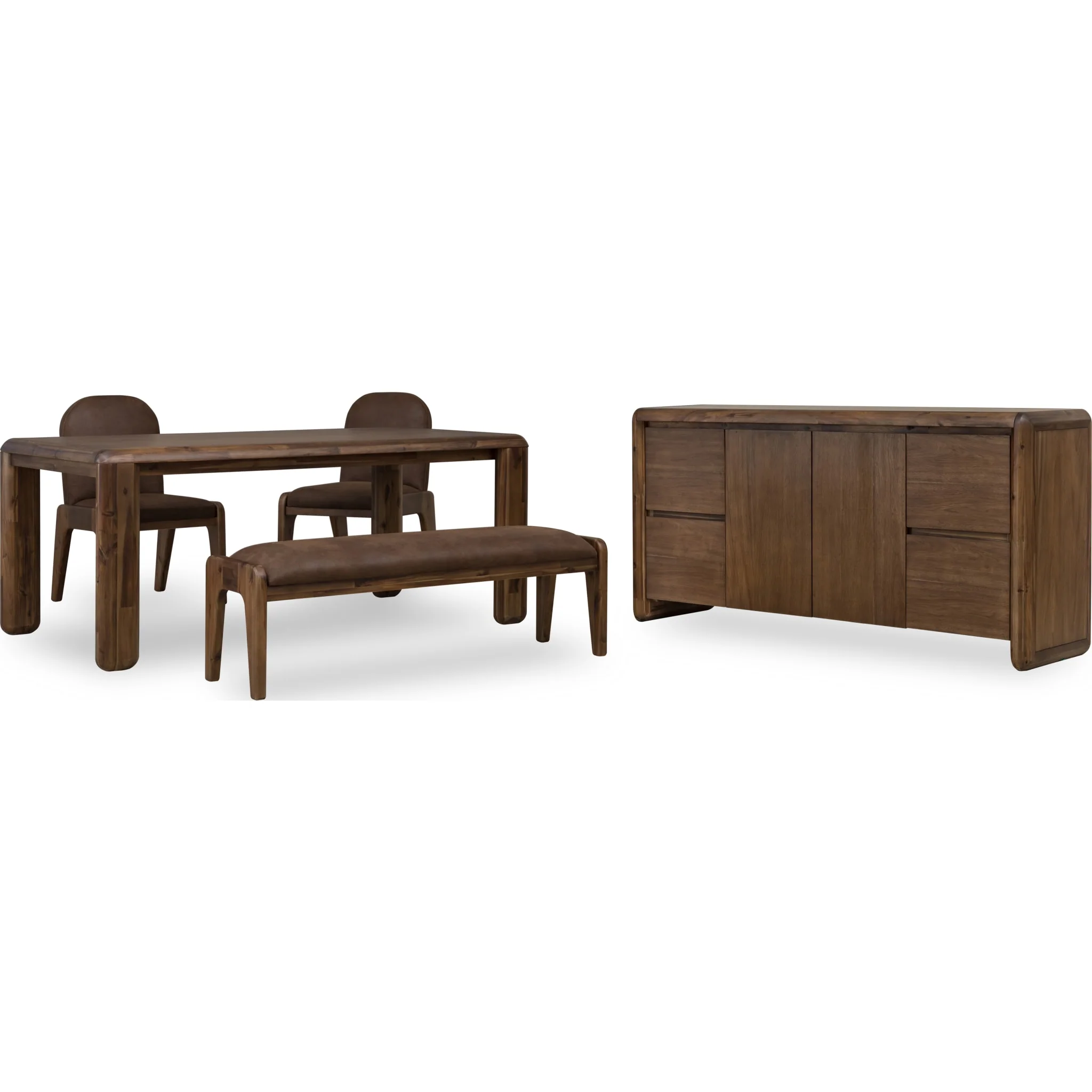 Xolani Rectangular Acacia Wood Leg Table in Impala - Image 8