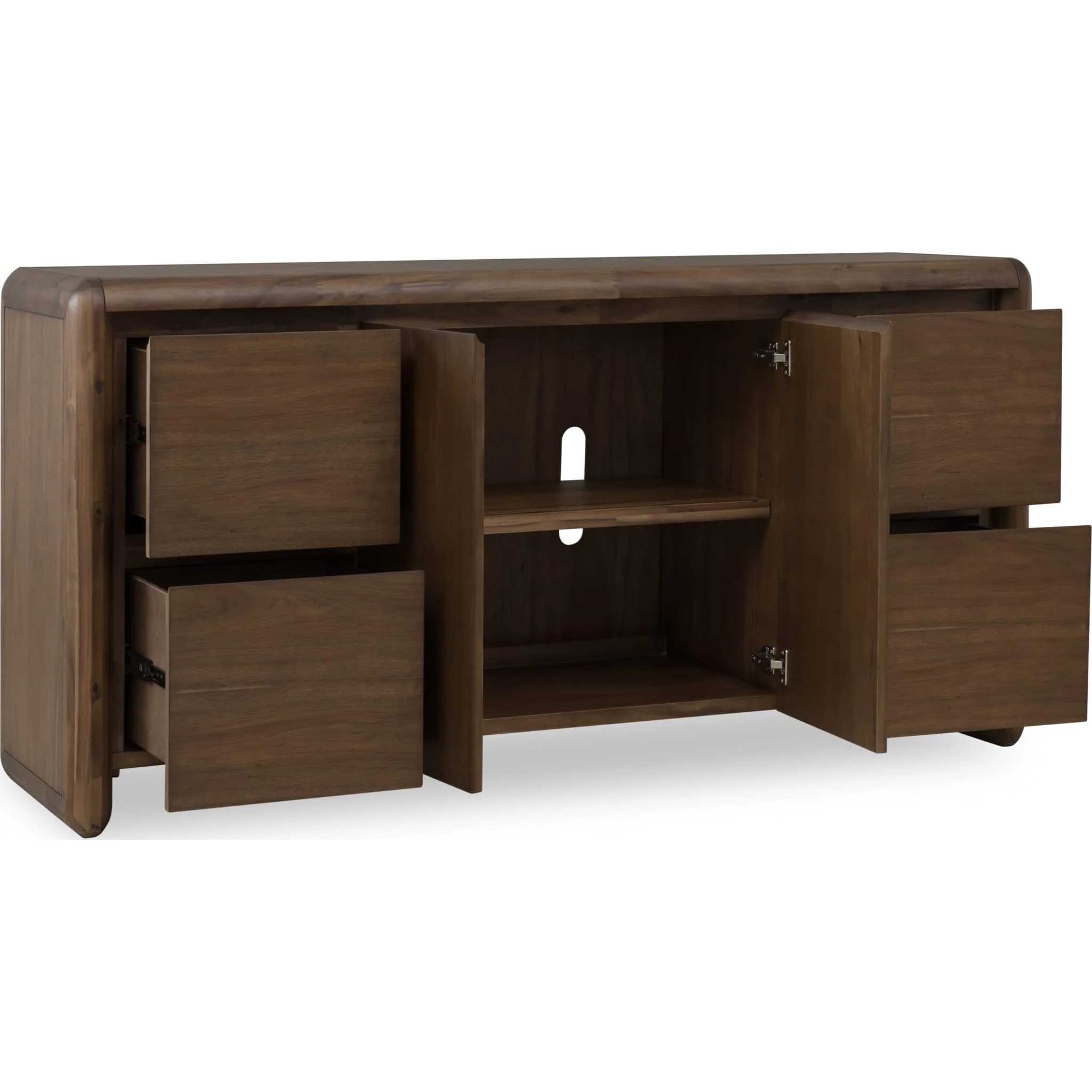 Xolani Two Door Four Drawer Acacia Wood Sideboard in Impala - Image 4