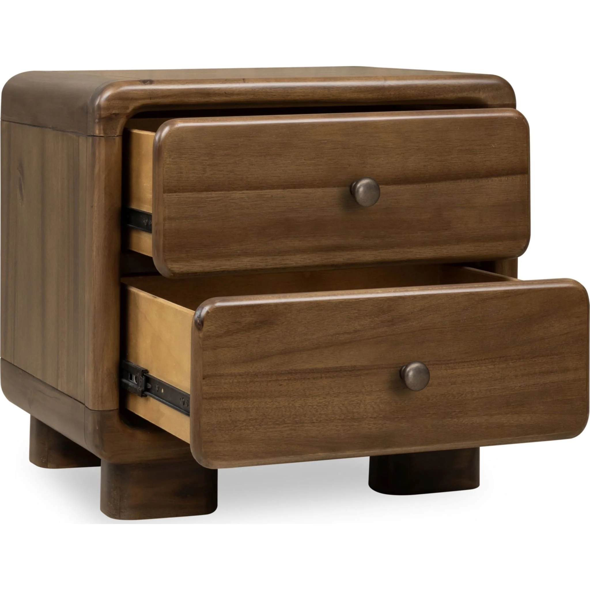 Boka Two Drawer Acacia Wood Nightstand in Impala - Image 4