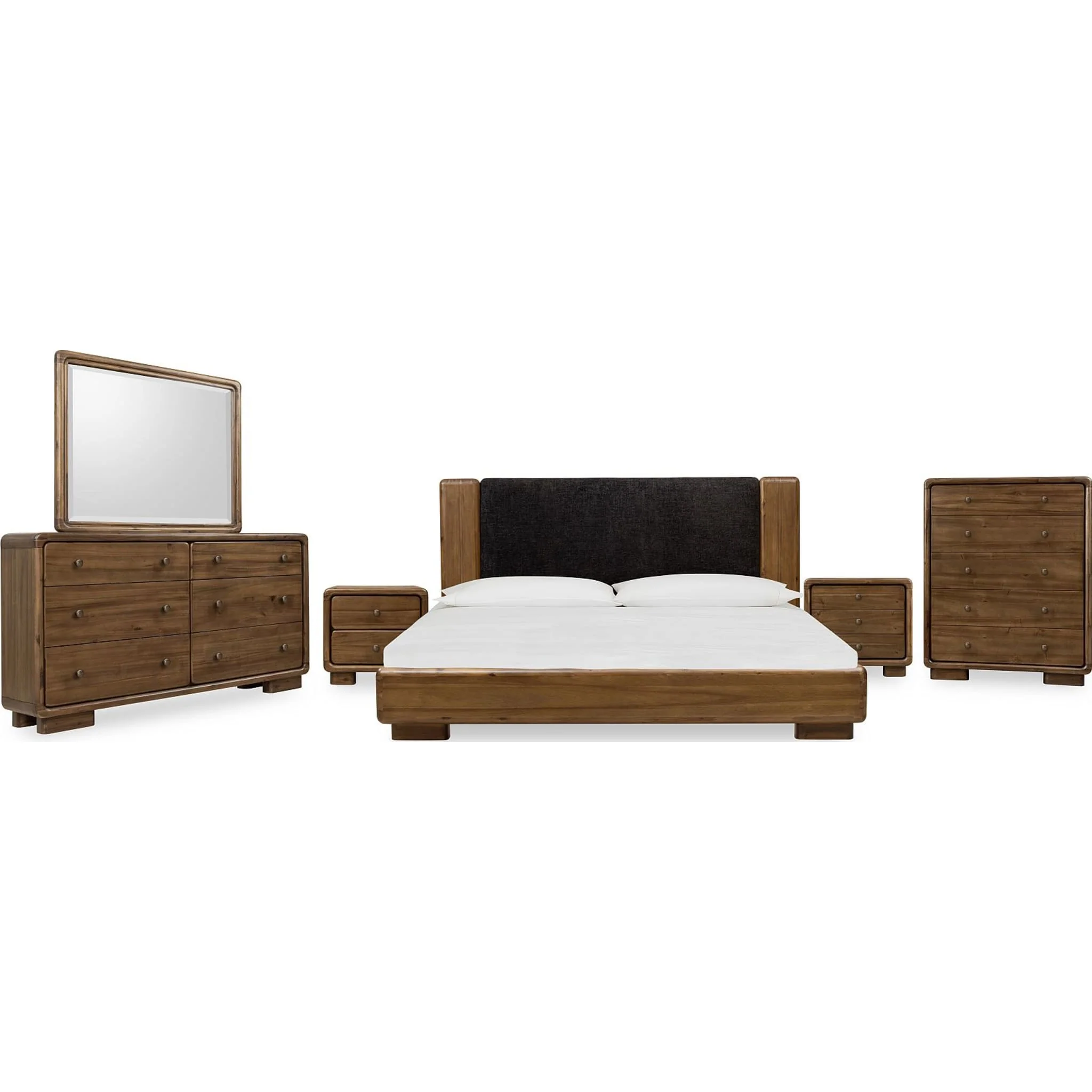 Boka Two Drawer Acacia Wood Nightstand in Impala - Image 6