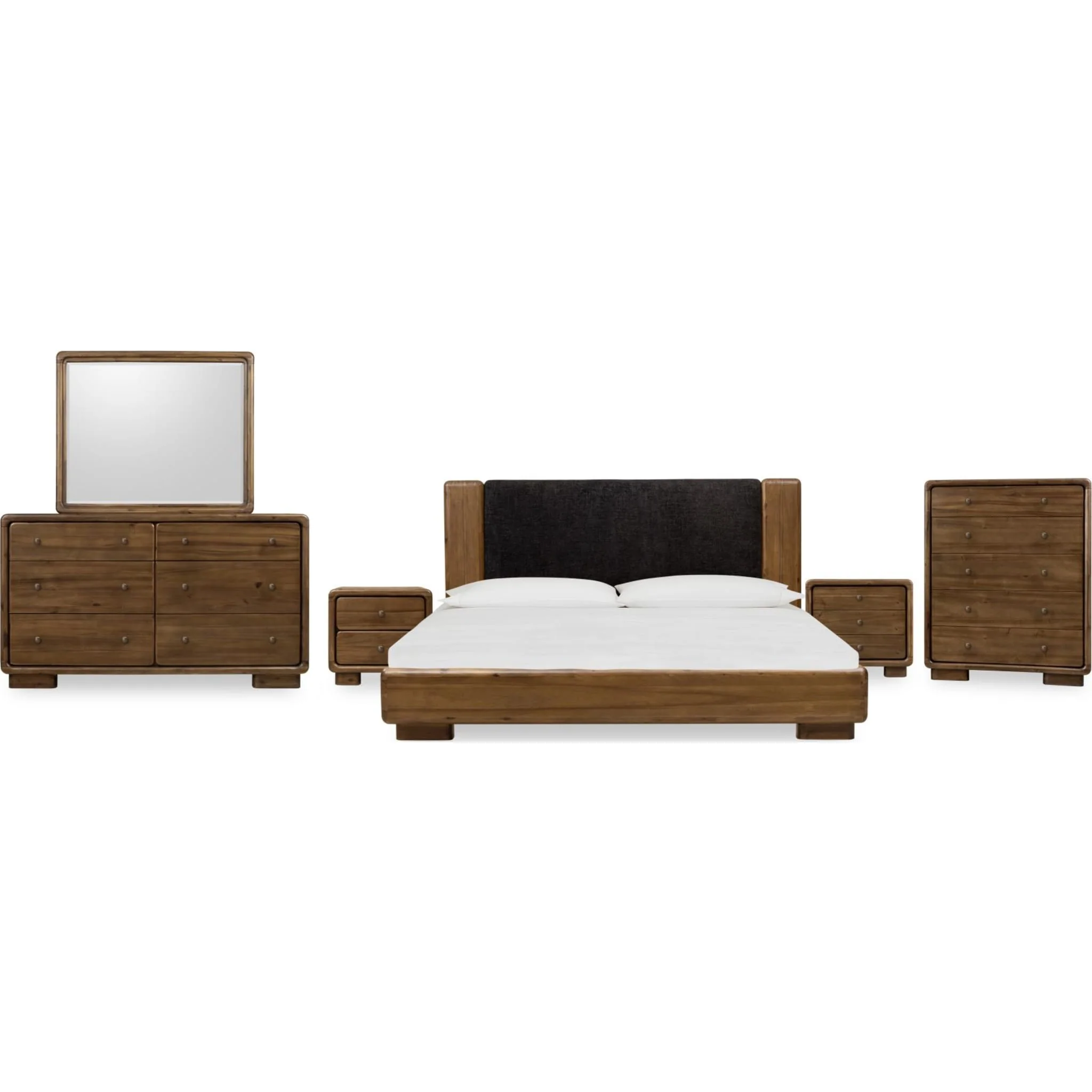 Boka Three Drawer Acacia Wood Nightstand in Impala - Image 7