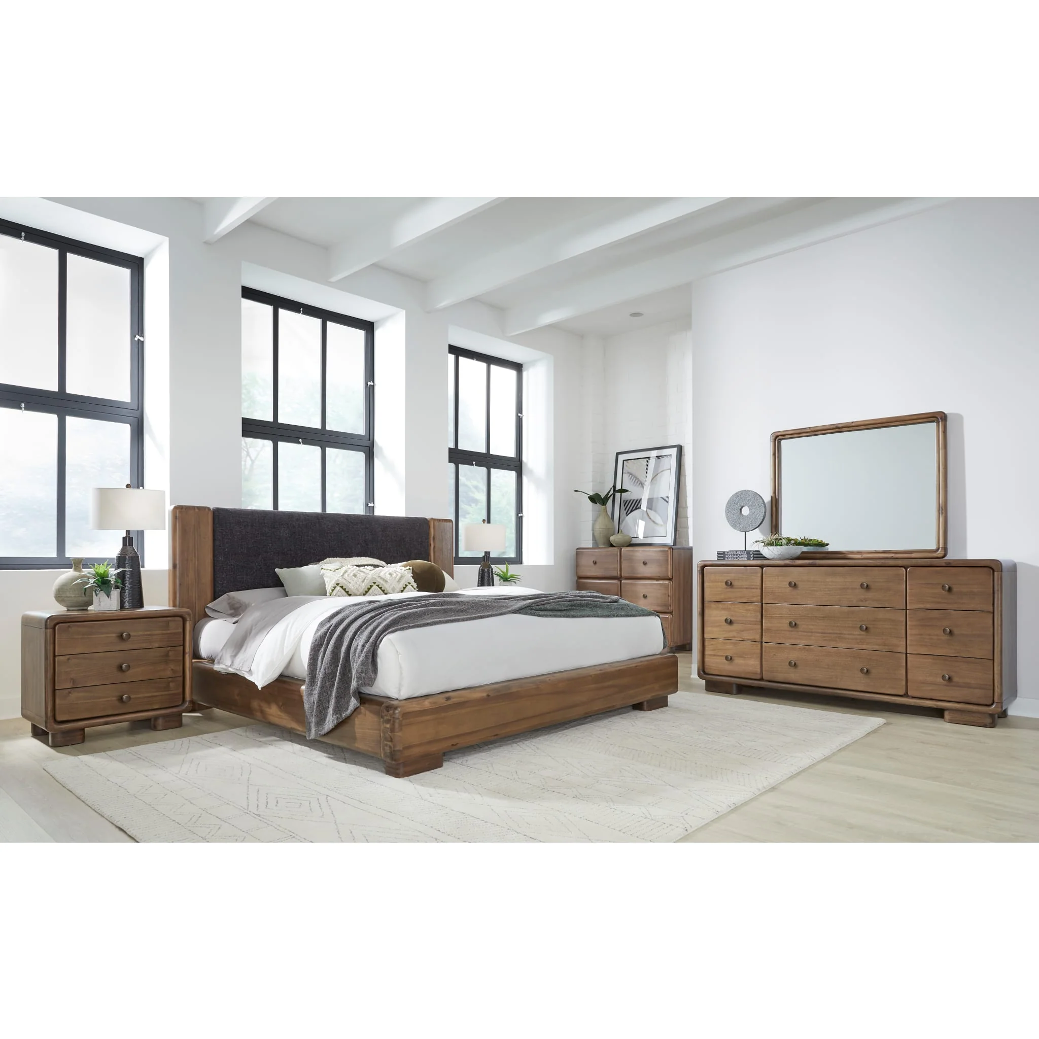 Boka Three Drawer Acacia Wood Nightstand in Impala - Image 9