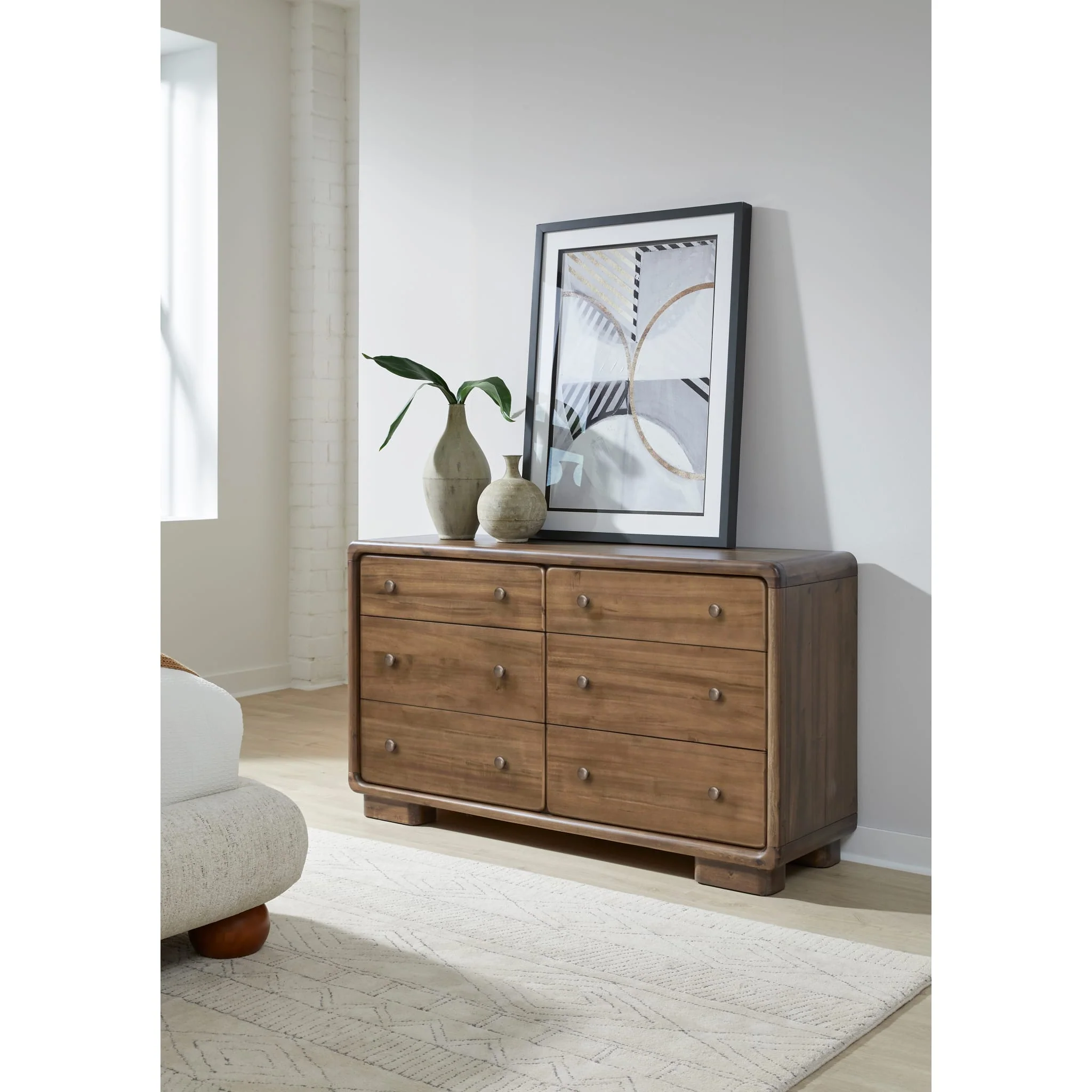 Boka Six Drawer Acacia Wood Dresser in Impala - Image 10