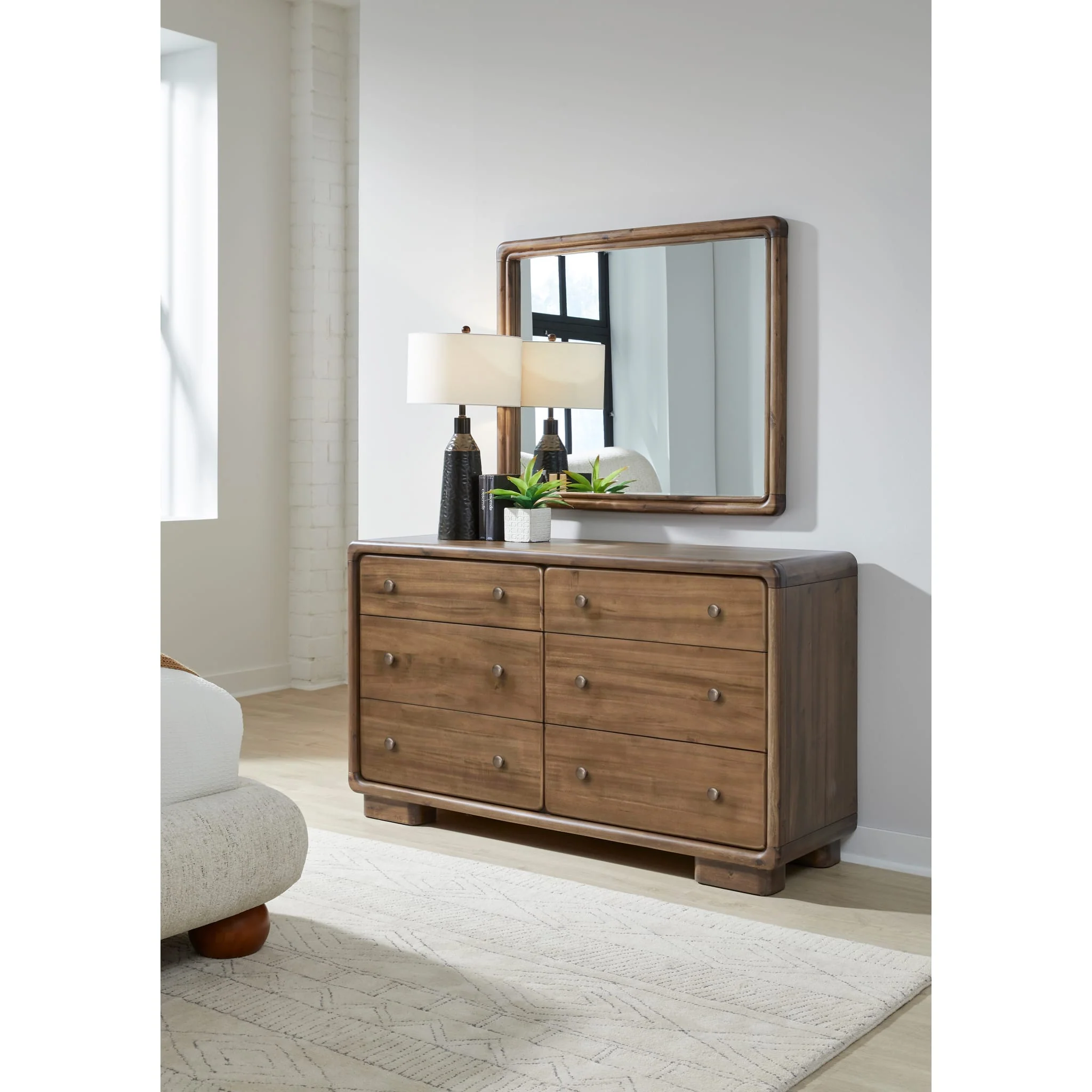 Boka Six Drawer Acacia Wood Dresser in Impala - Image 11