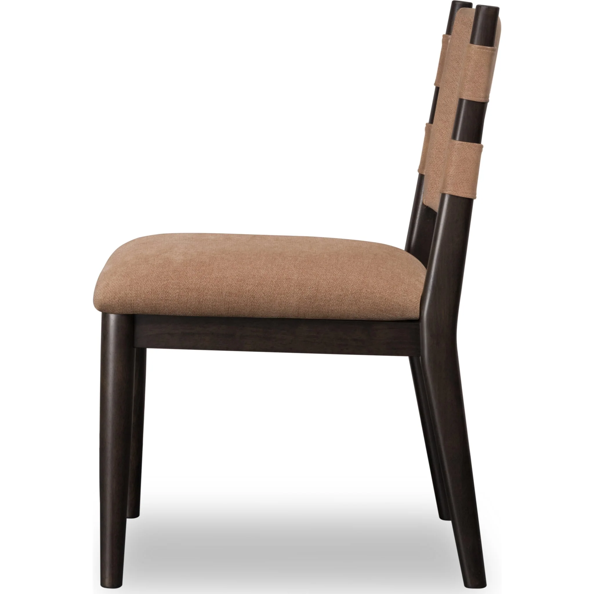 Koko Chenille Upholstered Dining Chair in Porcini and Minx - Image 3