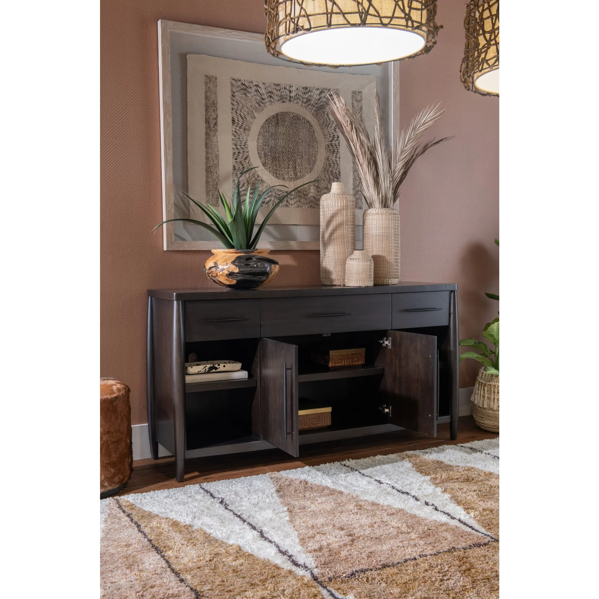 Koko Acacia Wood Sideboard in Minx - Image 11