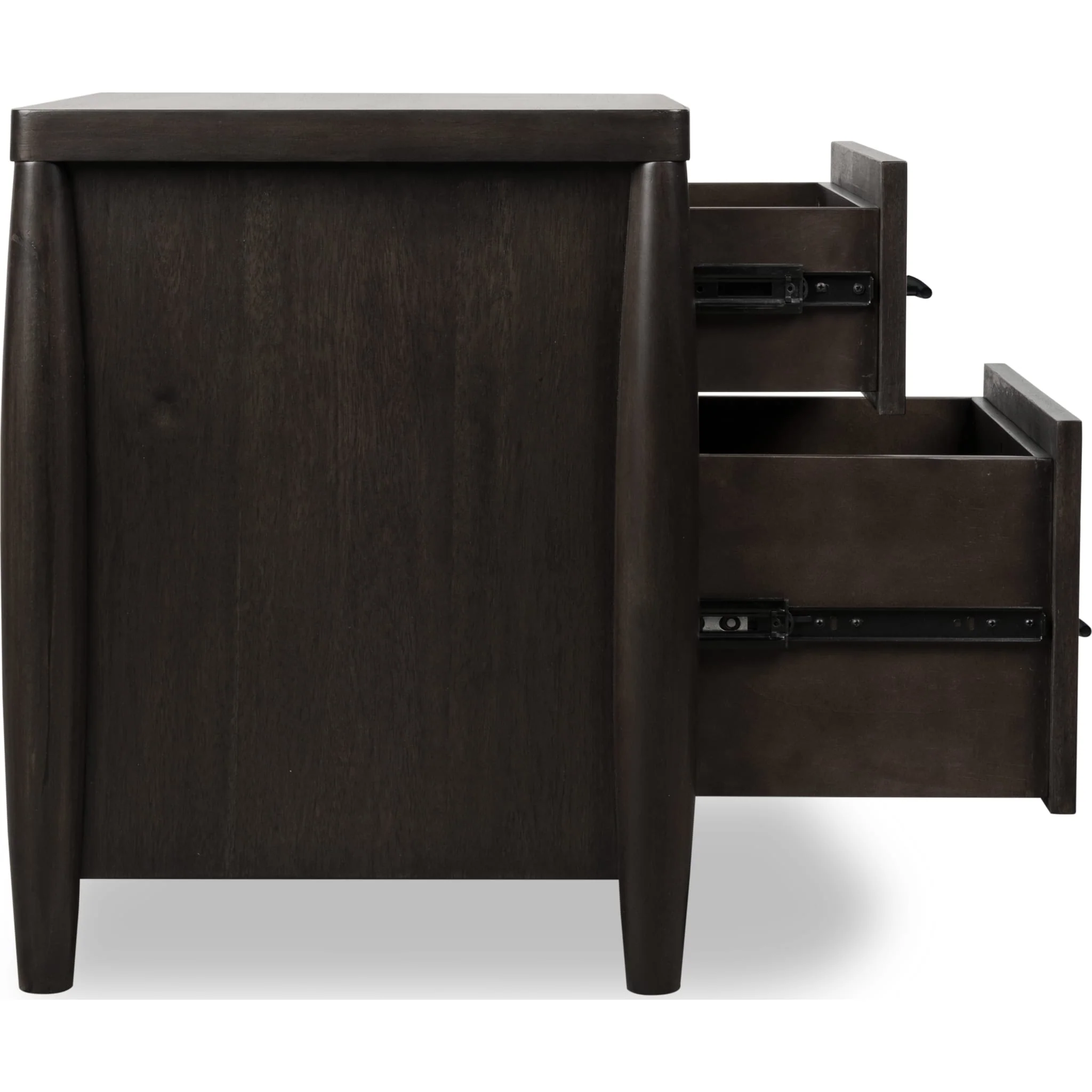 Koko Two Drawer Nightstand with Cord Management in Minx - Image 4