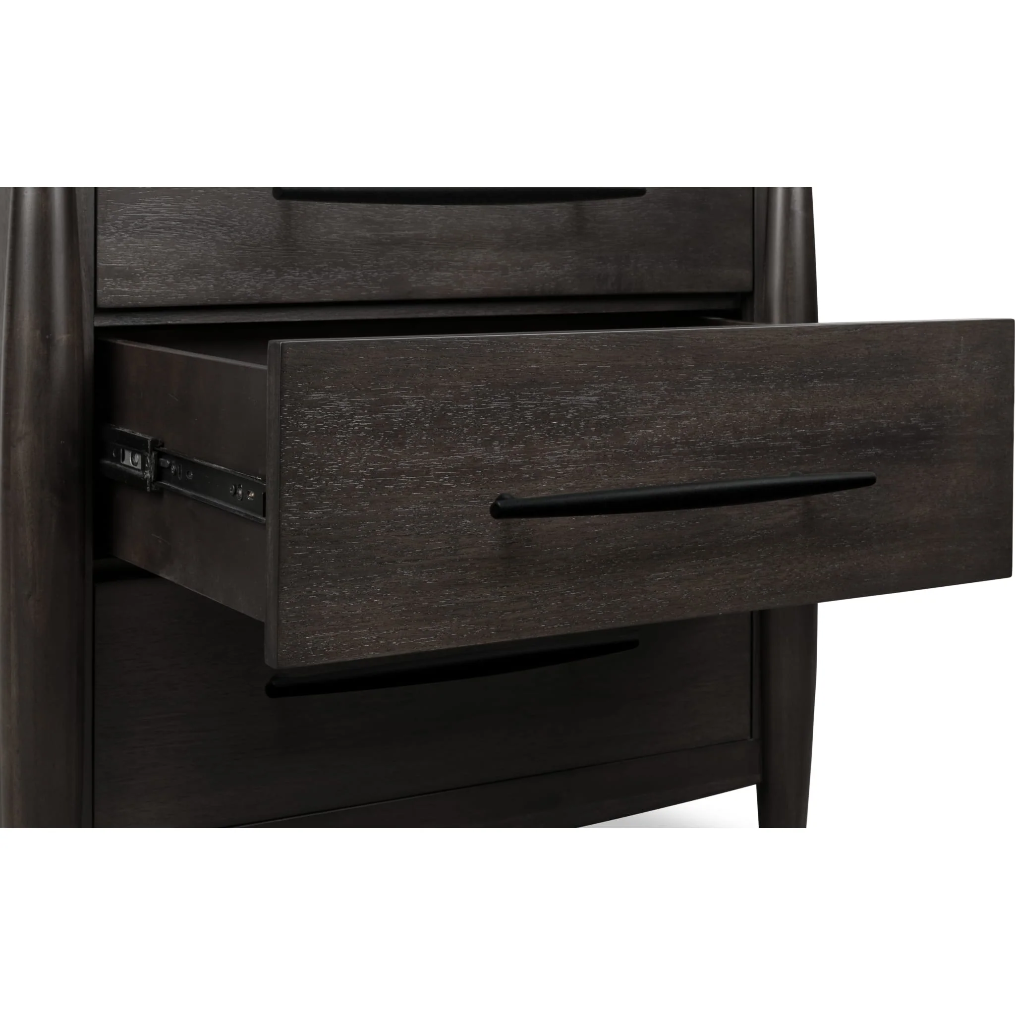 Koko Three Drawer Nightstand with Cord Management in Minx - Image 5