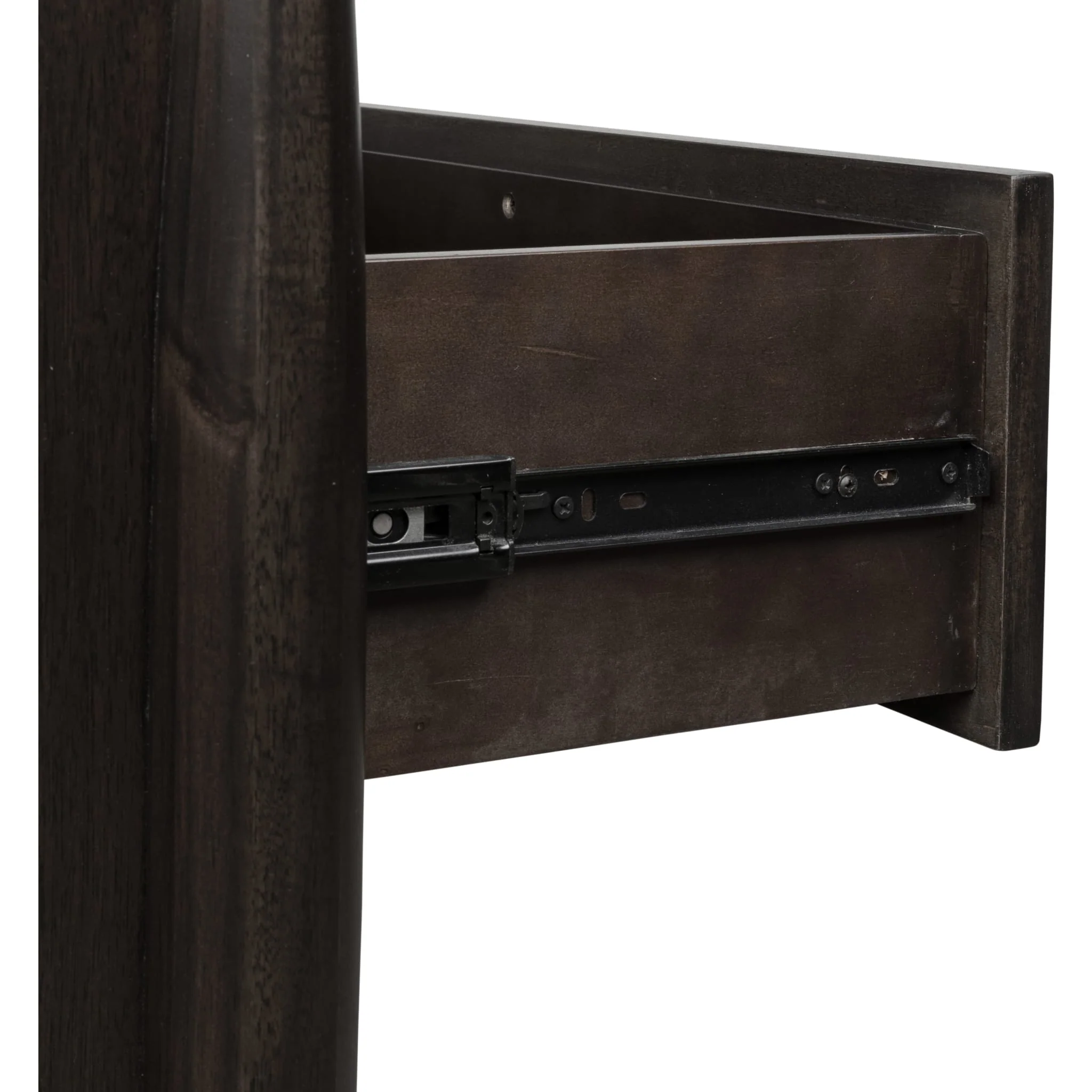 Koko Three Drawer Nightstand with Cord Management in Minx - Image 7