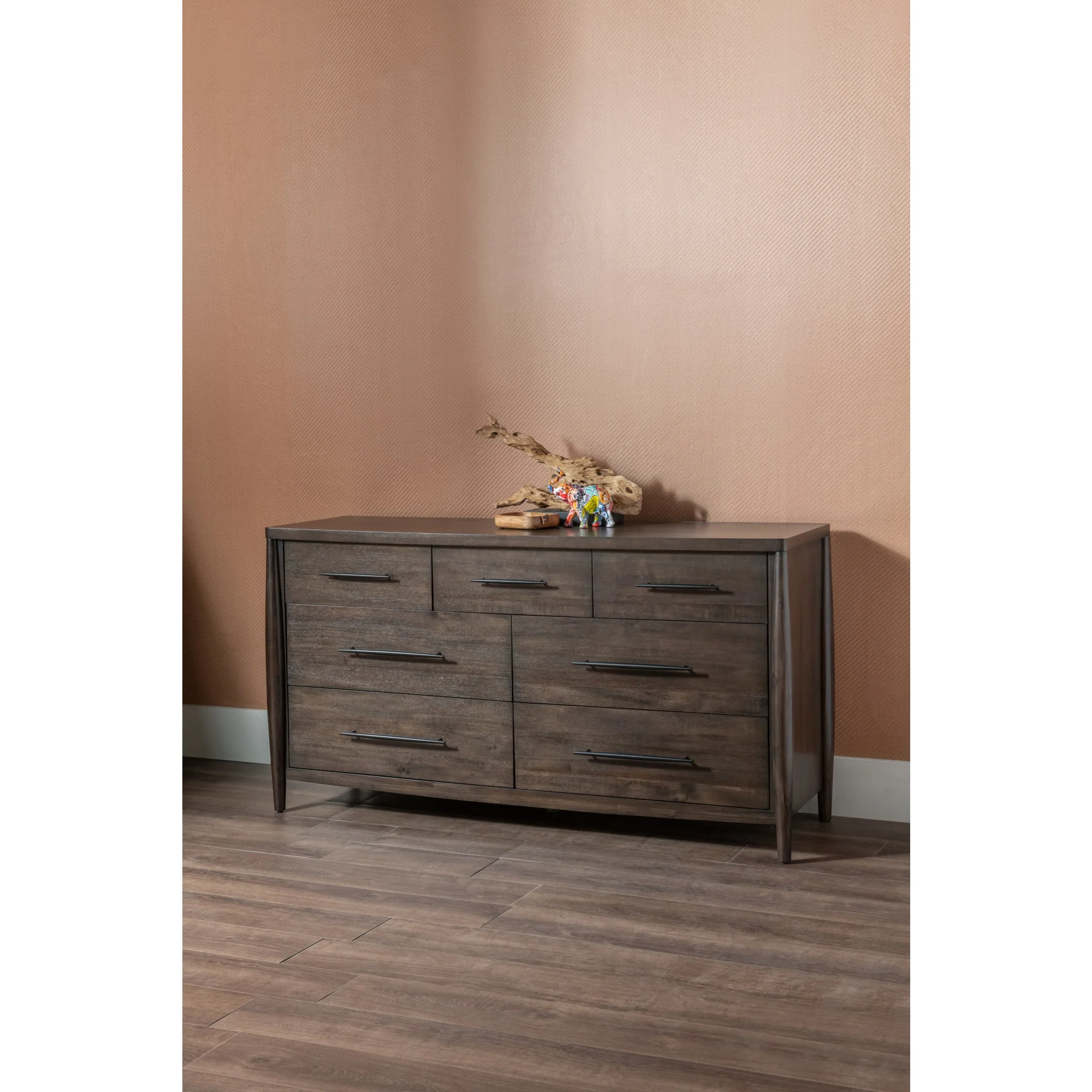 Koko Seven Drawer Acacia Wood Dresser in Minx - Image 8