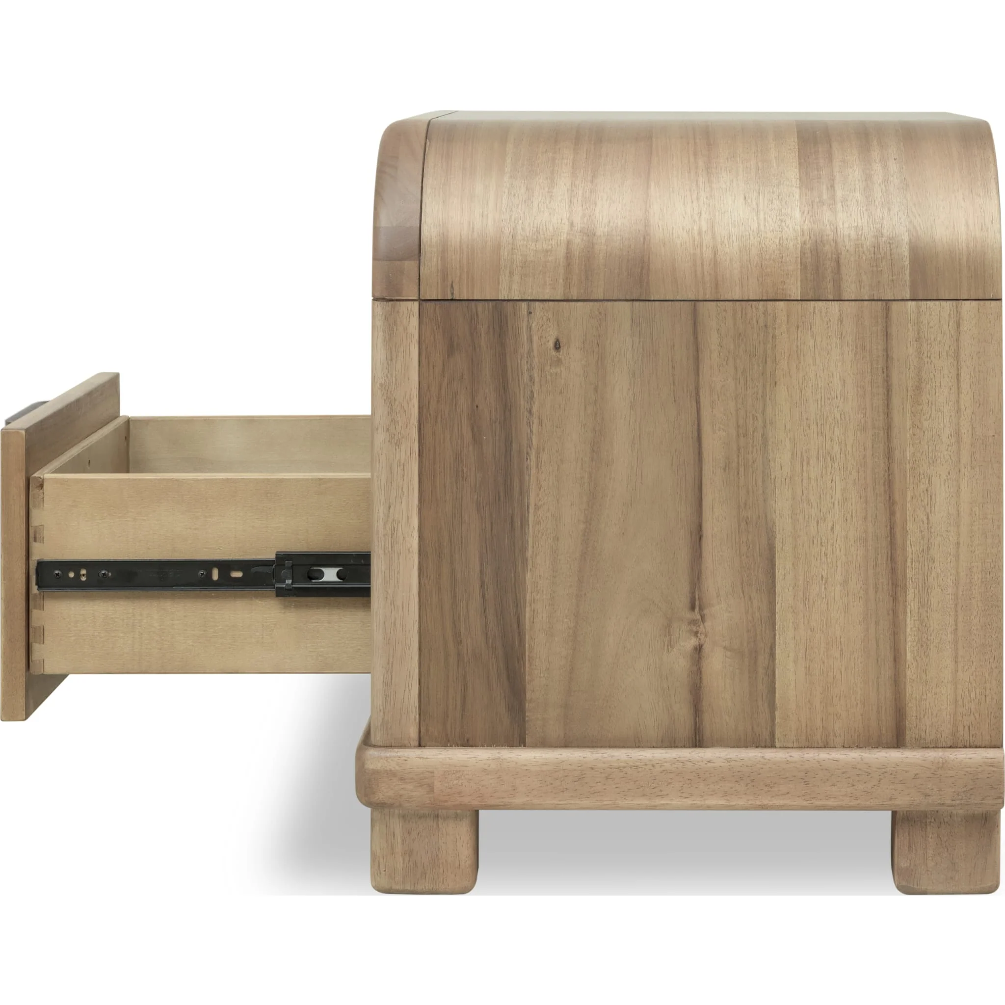 Kione One Drawer Acacia Wood Nightstand in Lioness - Image 4