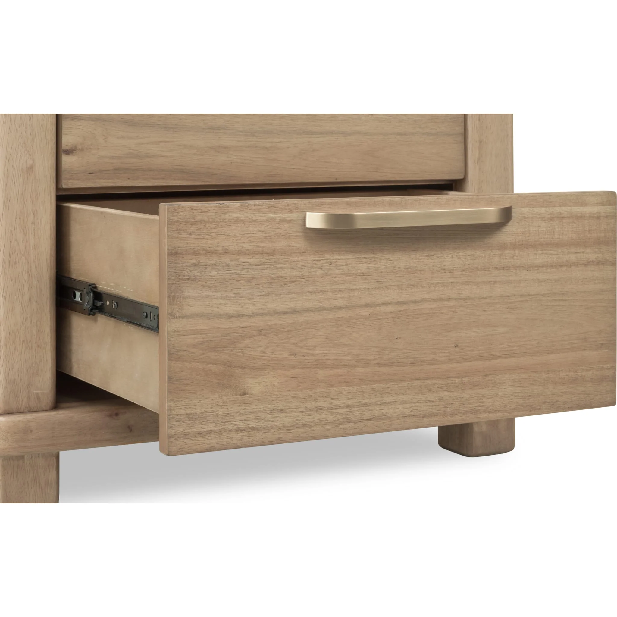 Kione Two Drawer Acacia Wood Nightstand in Lioness - Image 5