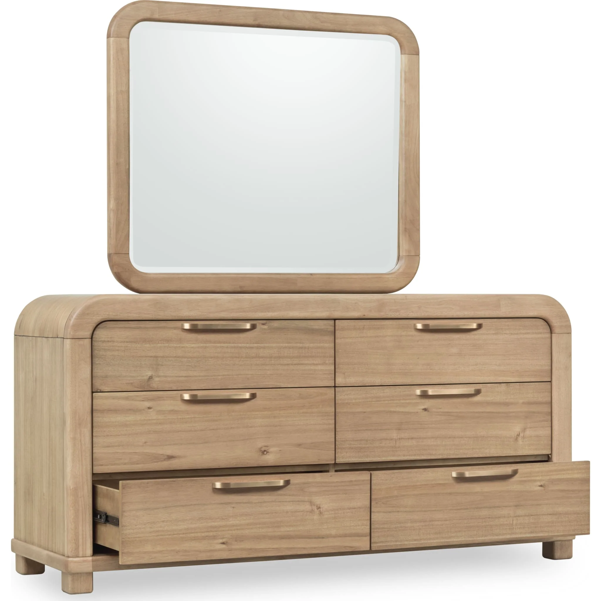 Kione Six Drawer Acacia Wood Dresser in Lioness - Image 7