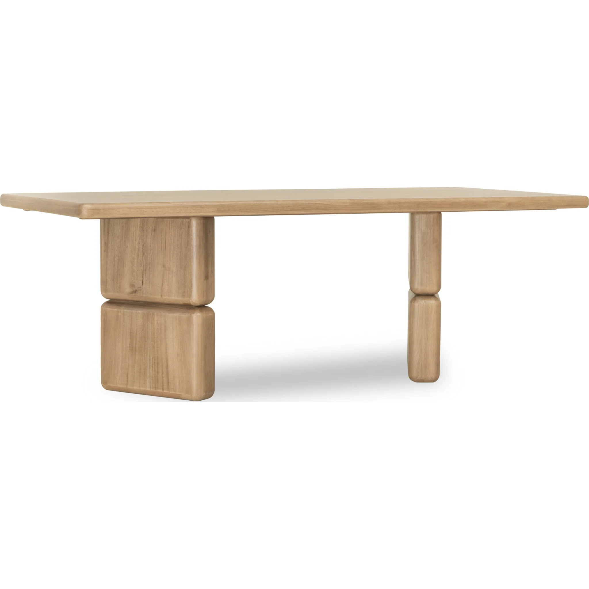 Nia Rectangular Acacia Wood Dining Table in Lioness - Image 3