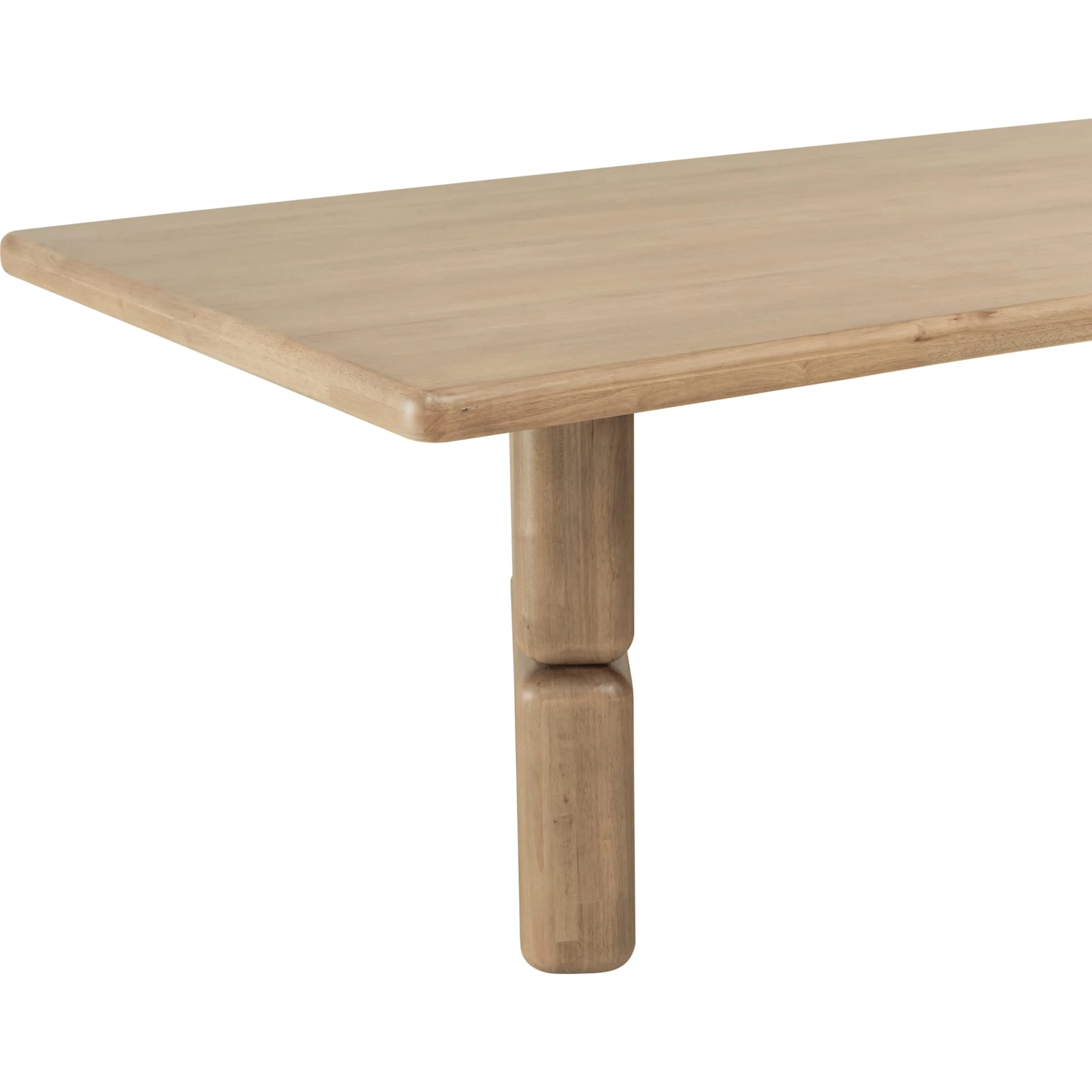 Nia Rectangular Acacia Wood Dining Table in Lioness - Image 6
