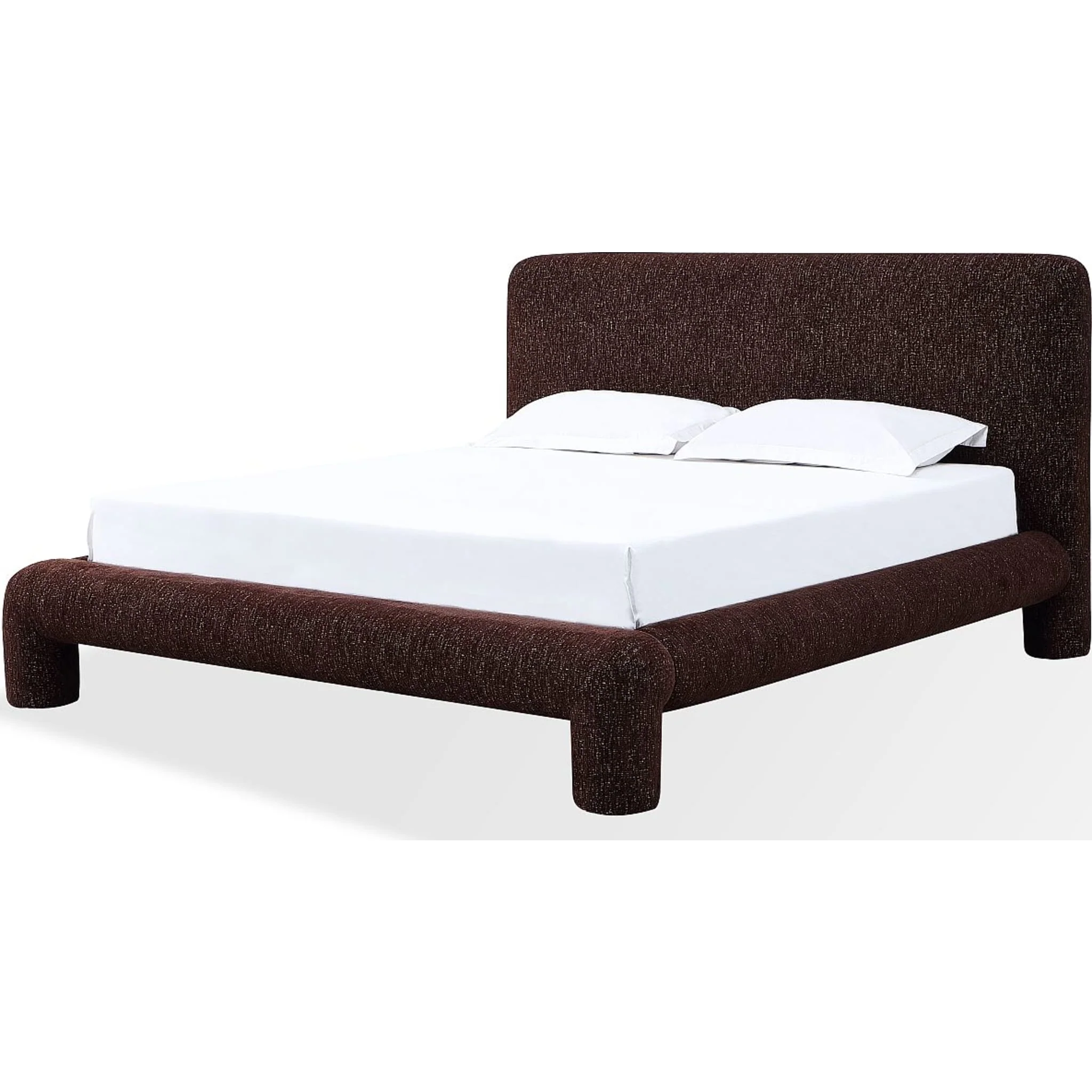 Mocoa Fully Upholstered Platform Bed in Mongoose Chenille - Image 3