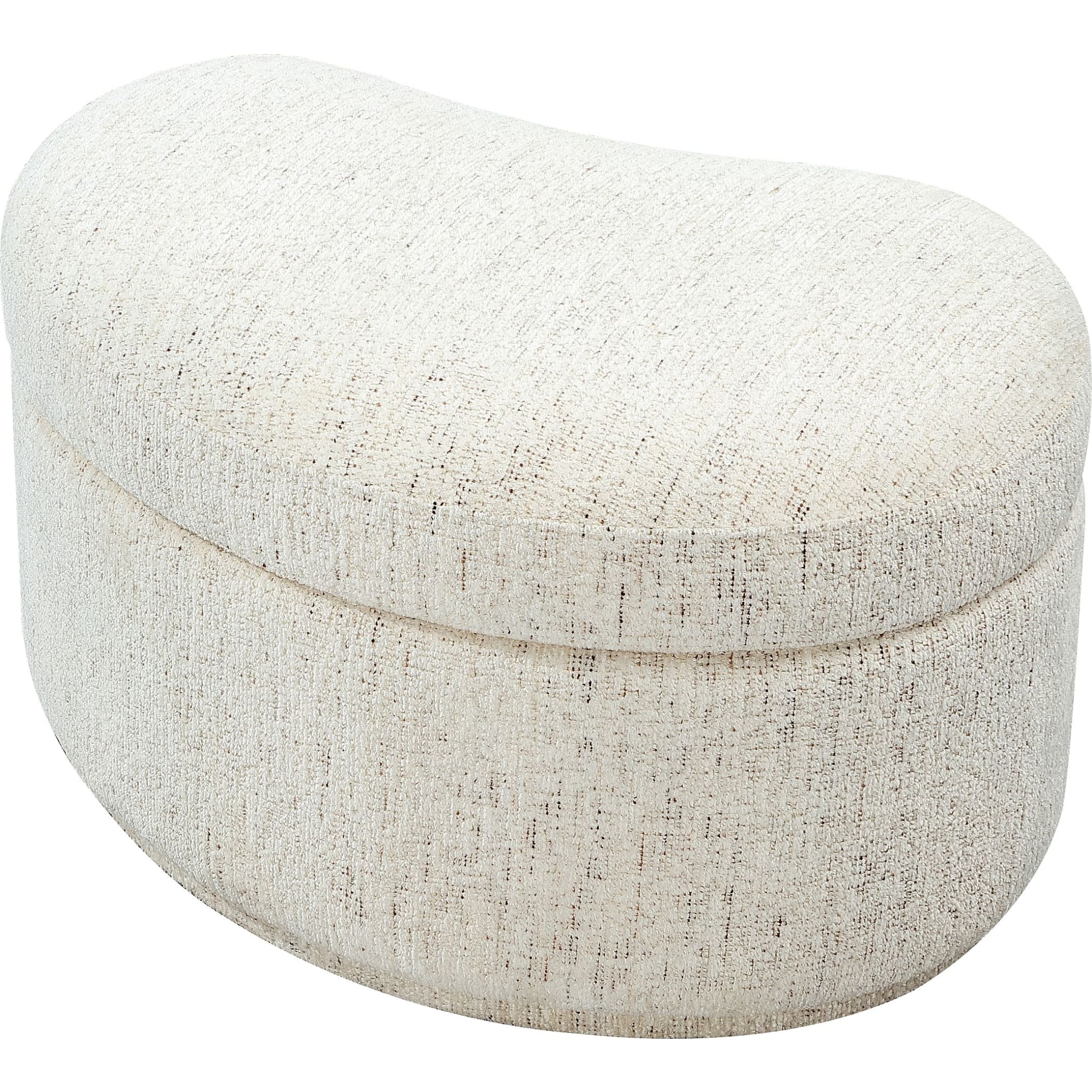 Afra Fully Upholstered Storage Ottoman in Chinchilla - Image 3
