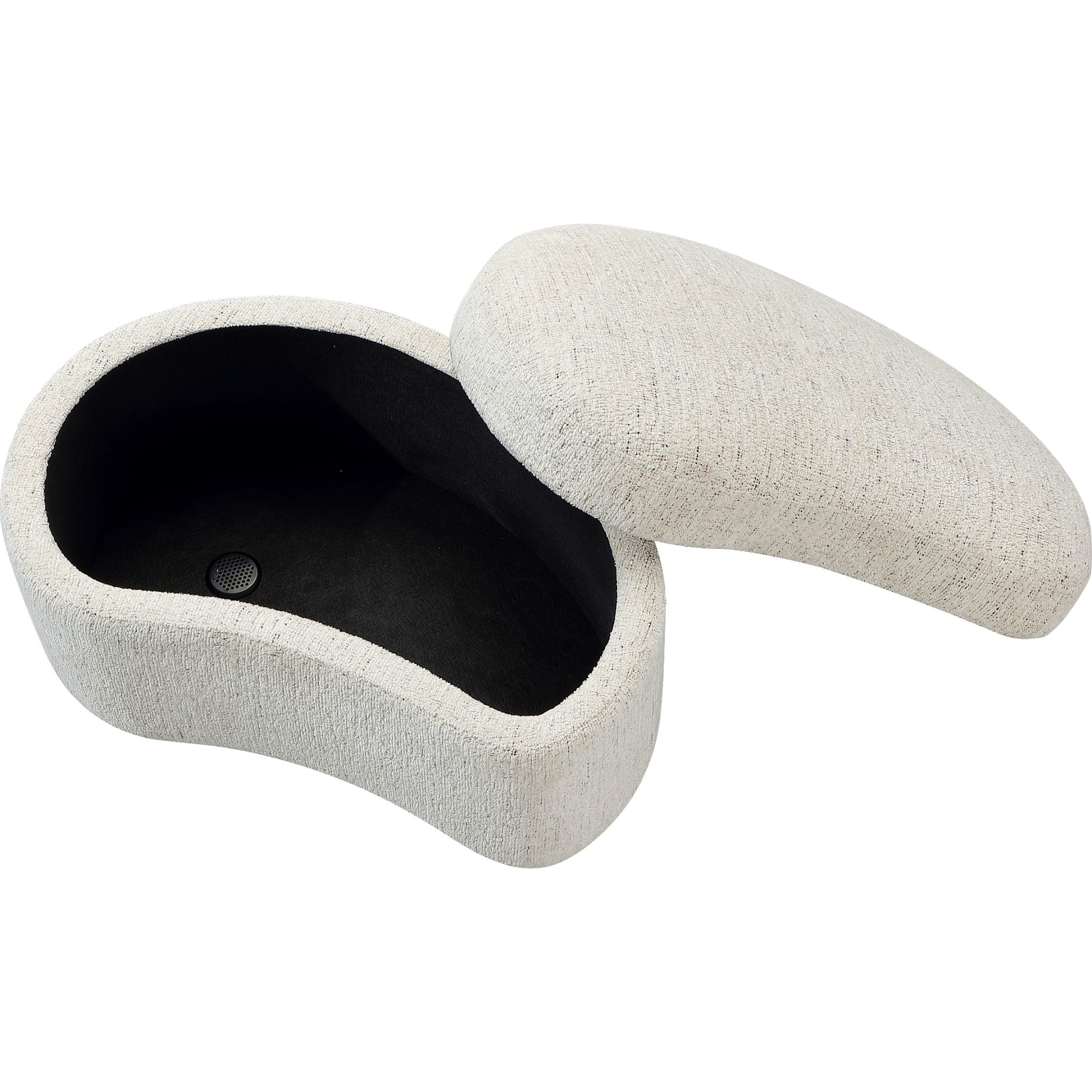 Afra Fully Upholstered Storage Ottoman in Chinchilla - Image 5