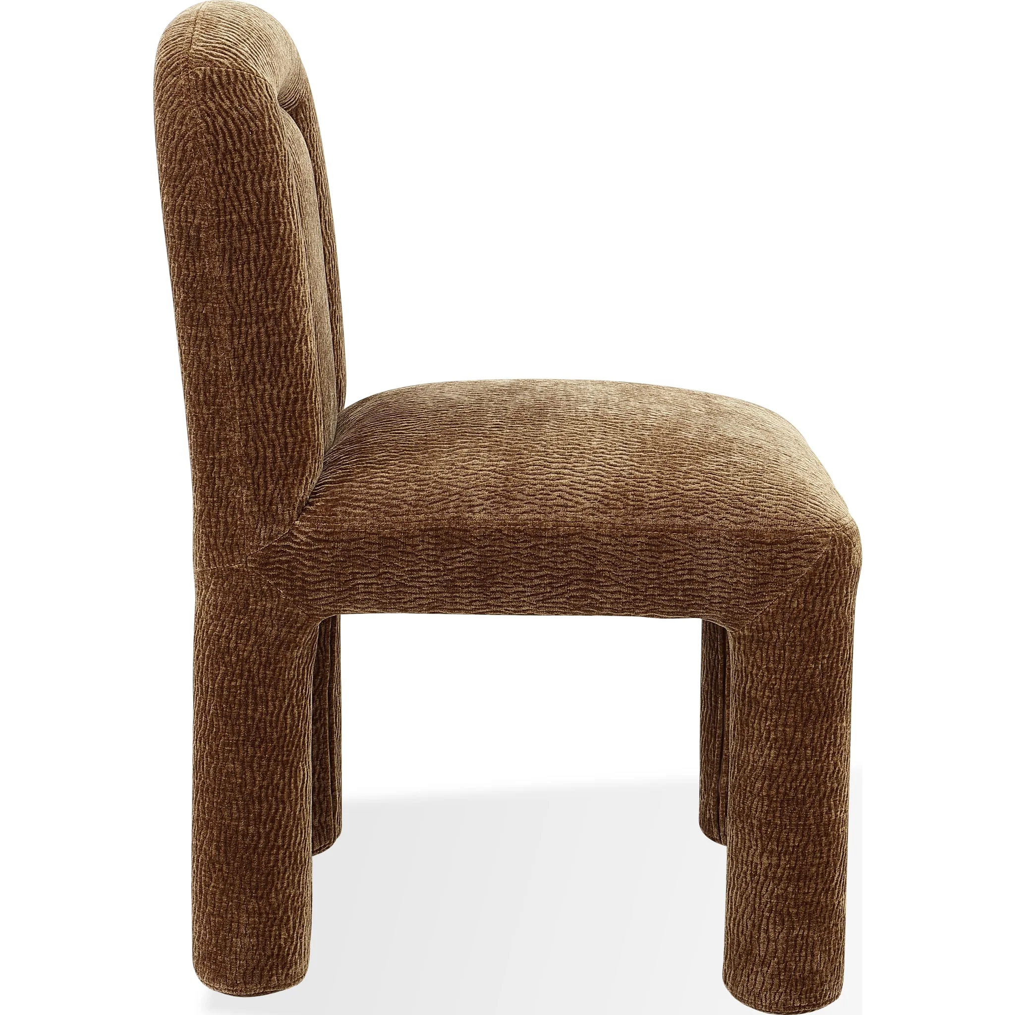 Xolani Fully Upholstered Dining Chair in Amber Sand Chenille - Image 3