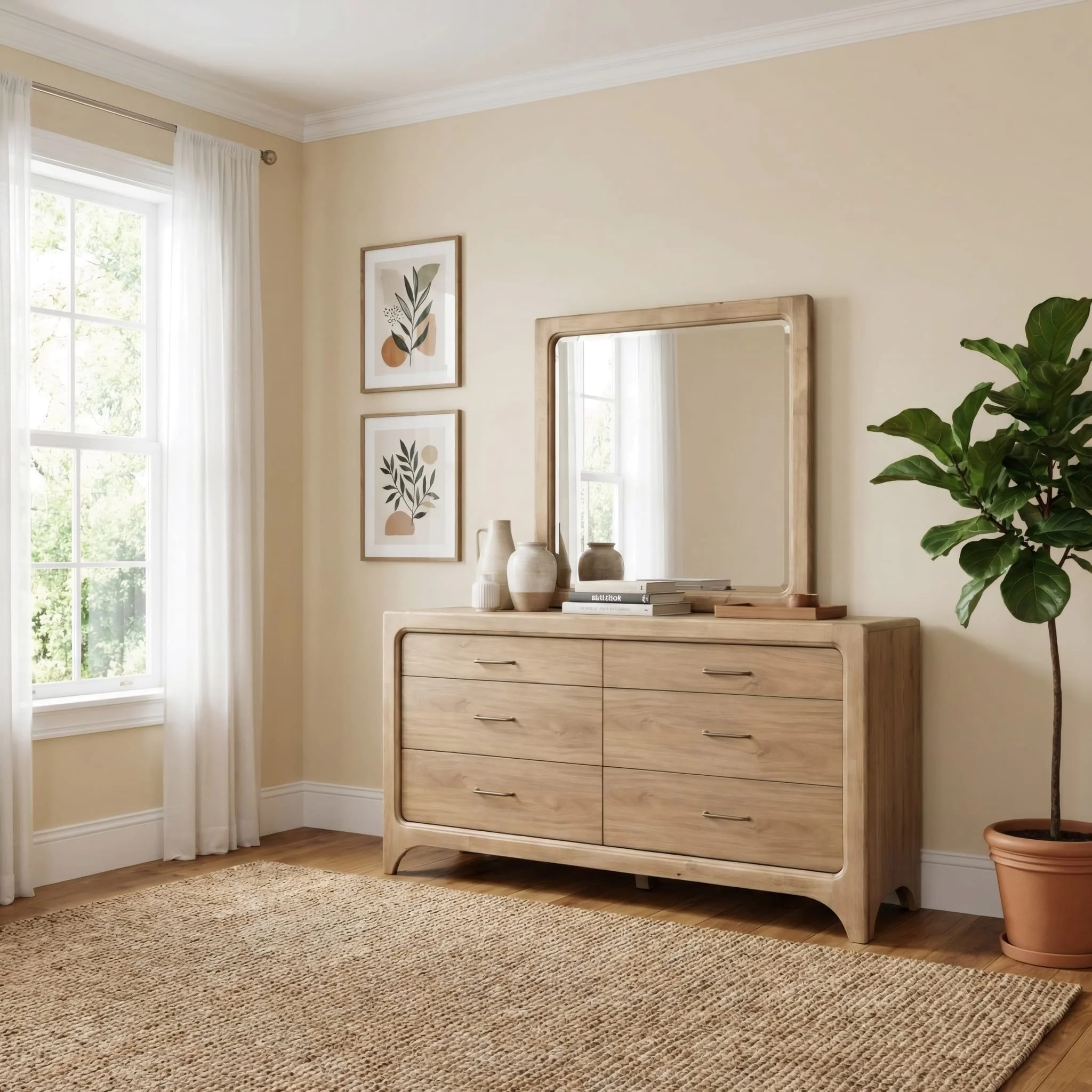 Brentwood Drs Mirror - Brioche - Image 4
