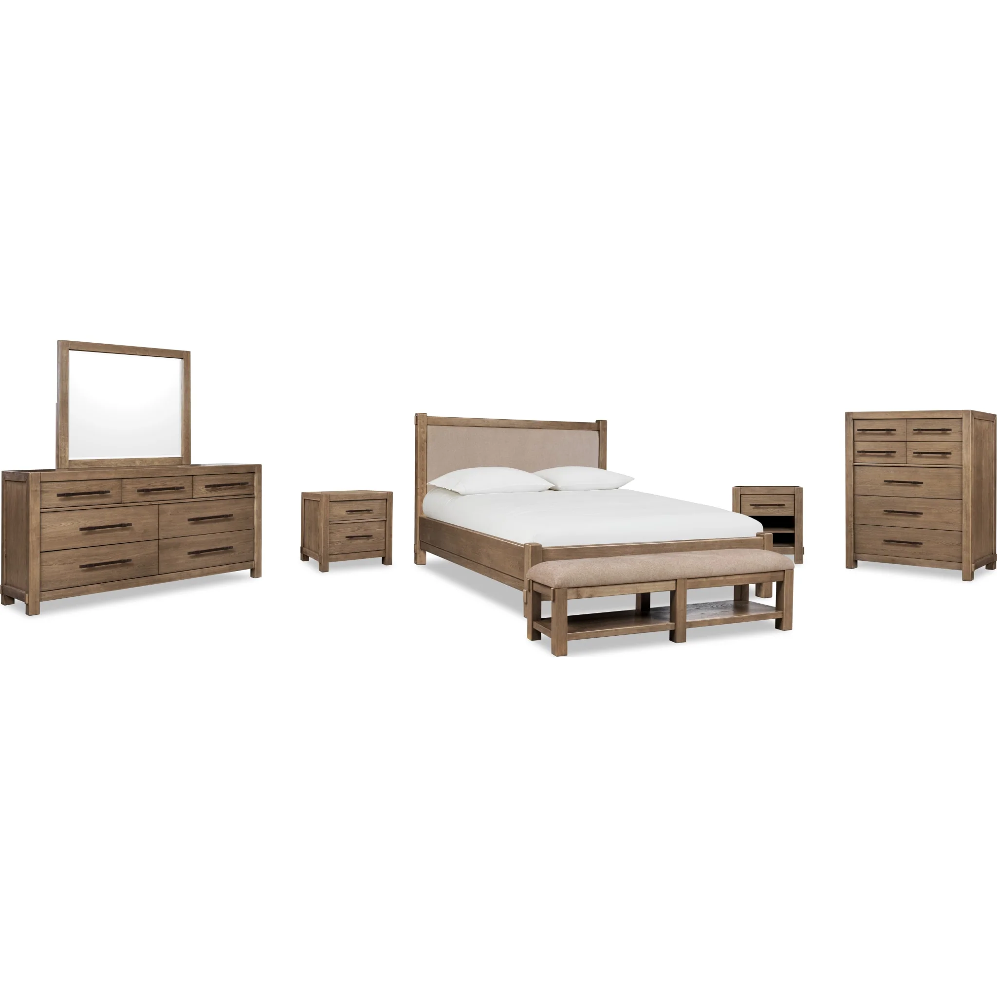 Roycroft Bed - Bn/Hrvst Wd - Image 8
